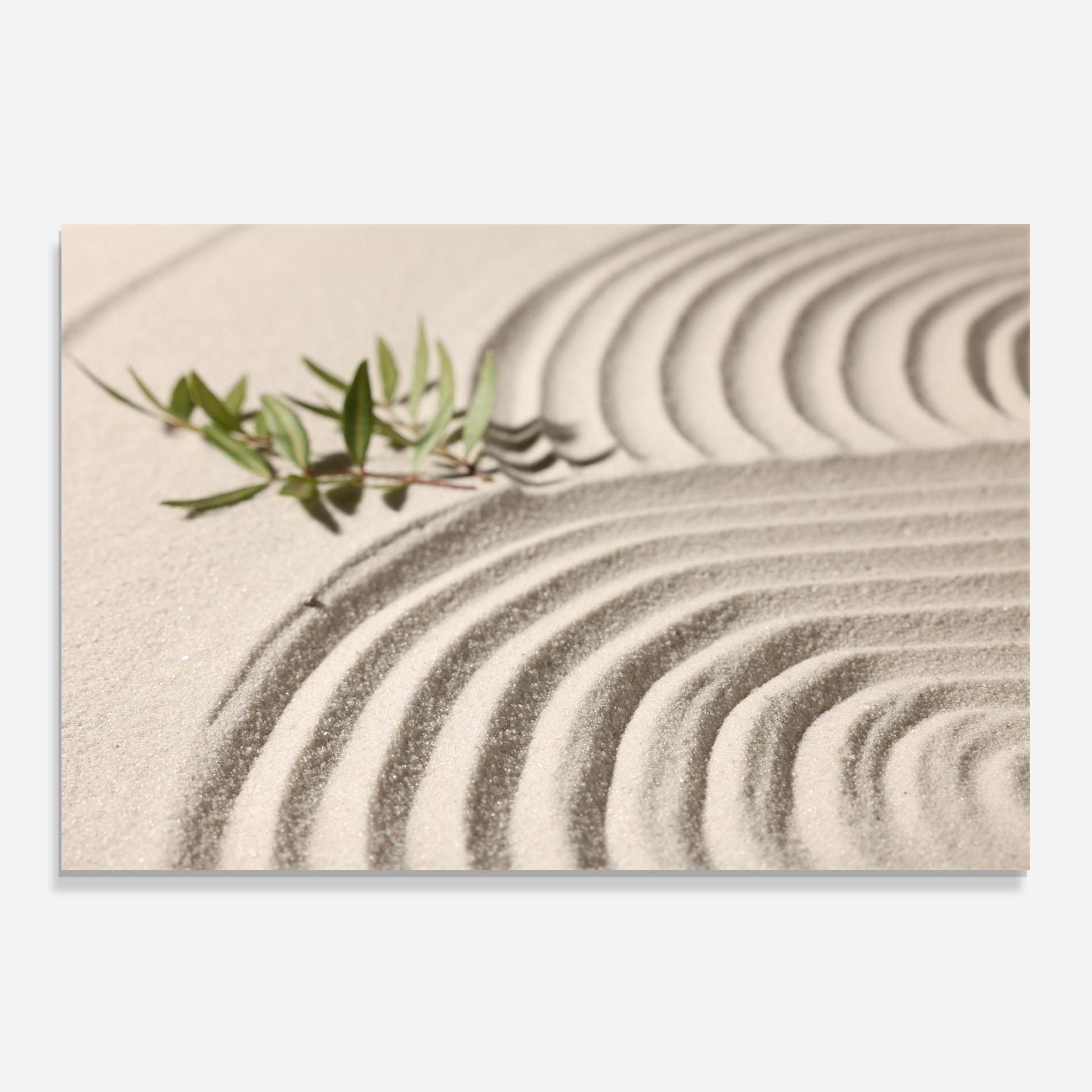 Küchenrückwand Glas Cream Zen Garden mockup 0