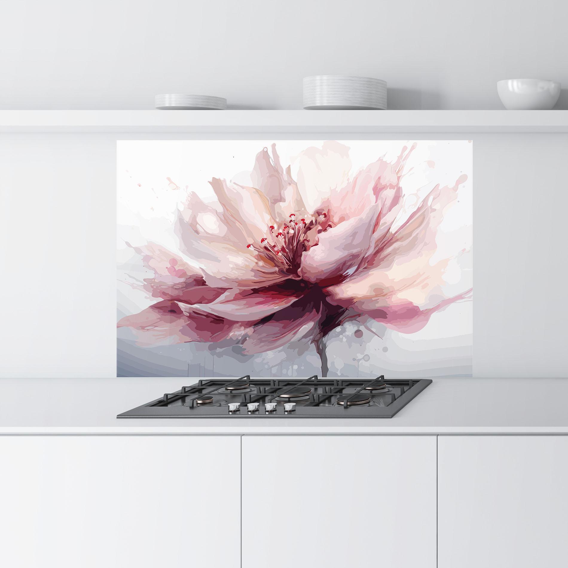 Küchenrückwand Glas Meditation Flower mockup 9