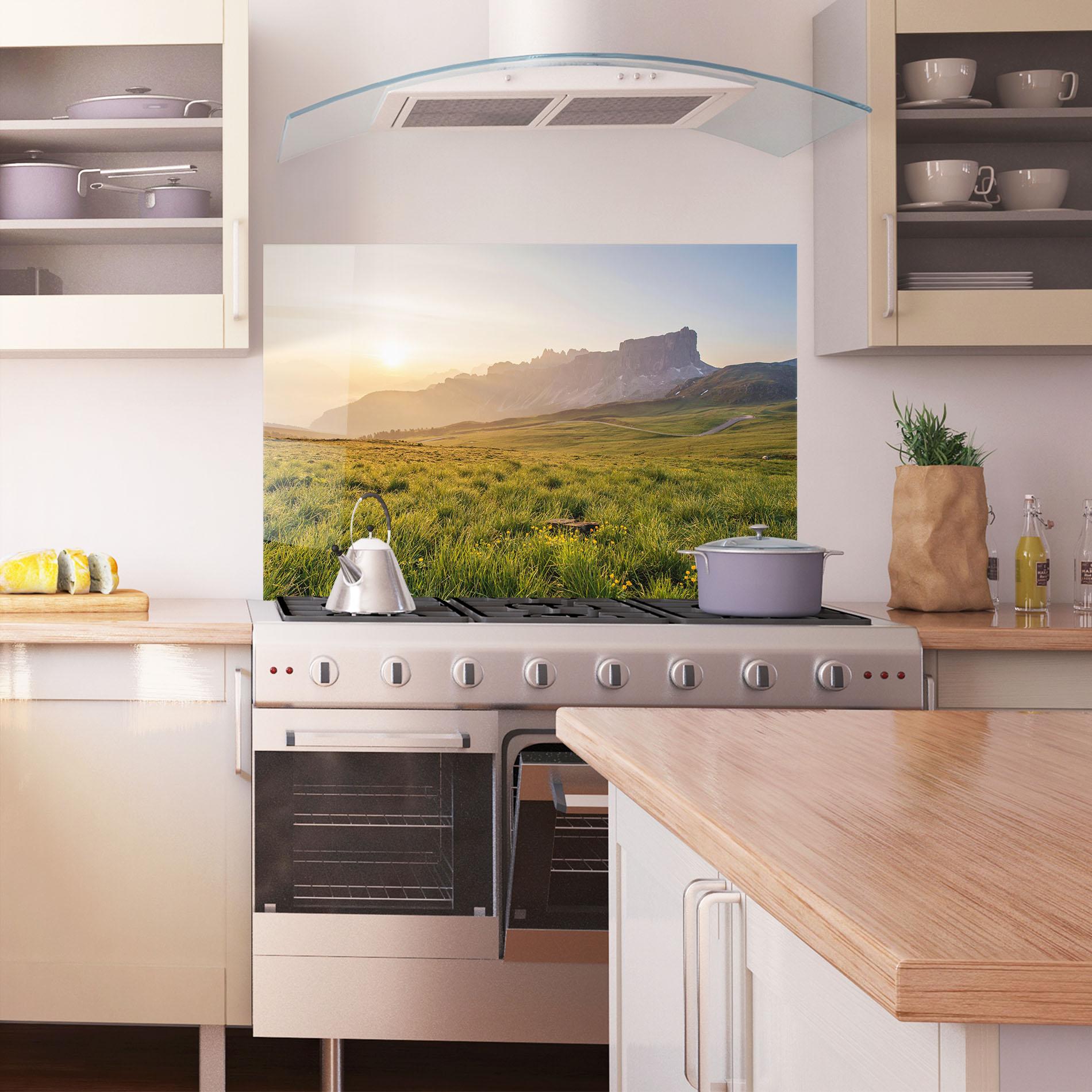 Küchenrückwand Glas Calming View mockup 1