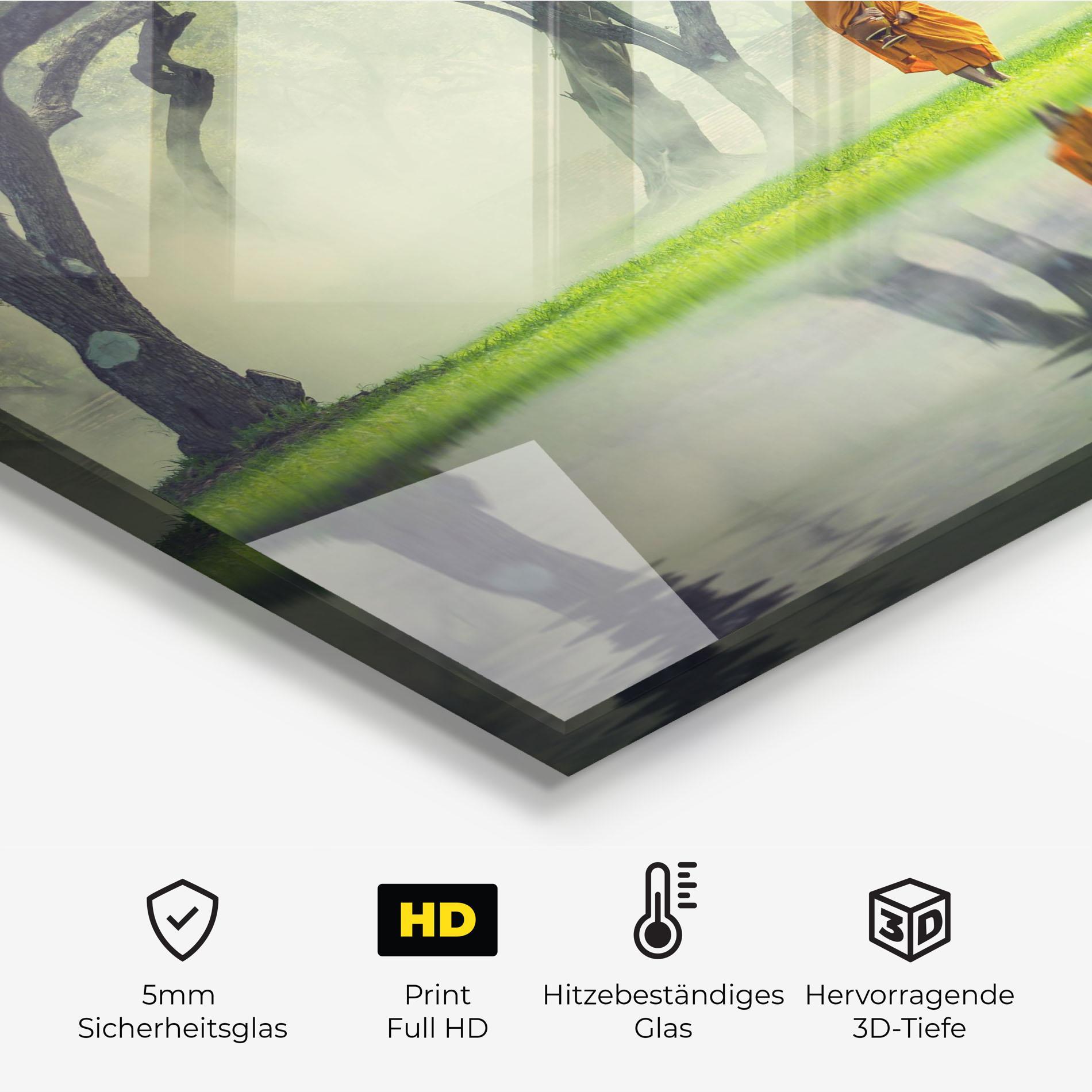 Küchenrückwand Glas Buddha Nature mockup 2