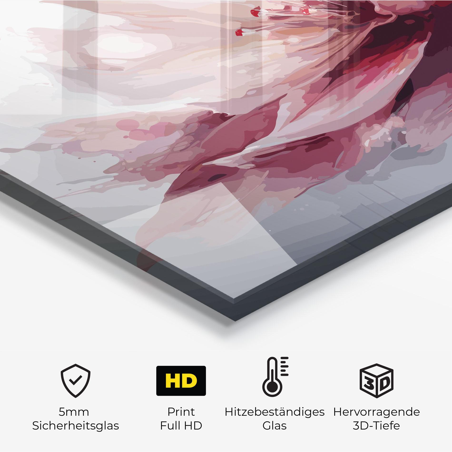 Küchenrückwand Glas Meditation Flower mockup 2