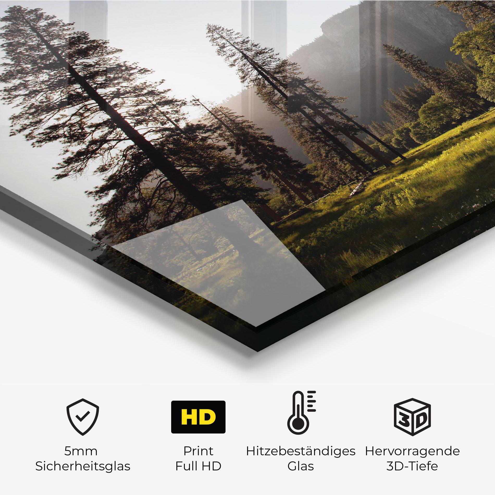 Küchenrückwand Glas Mountain Relaxing View mockup 2