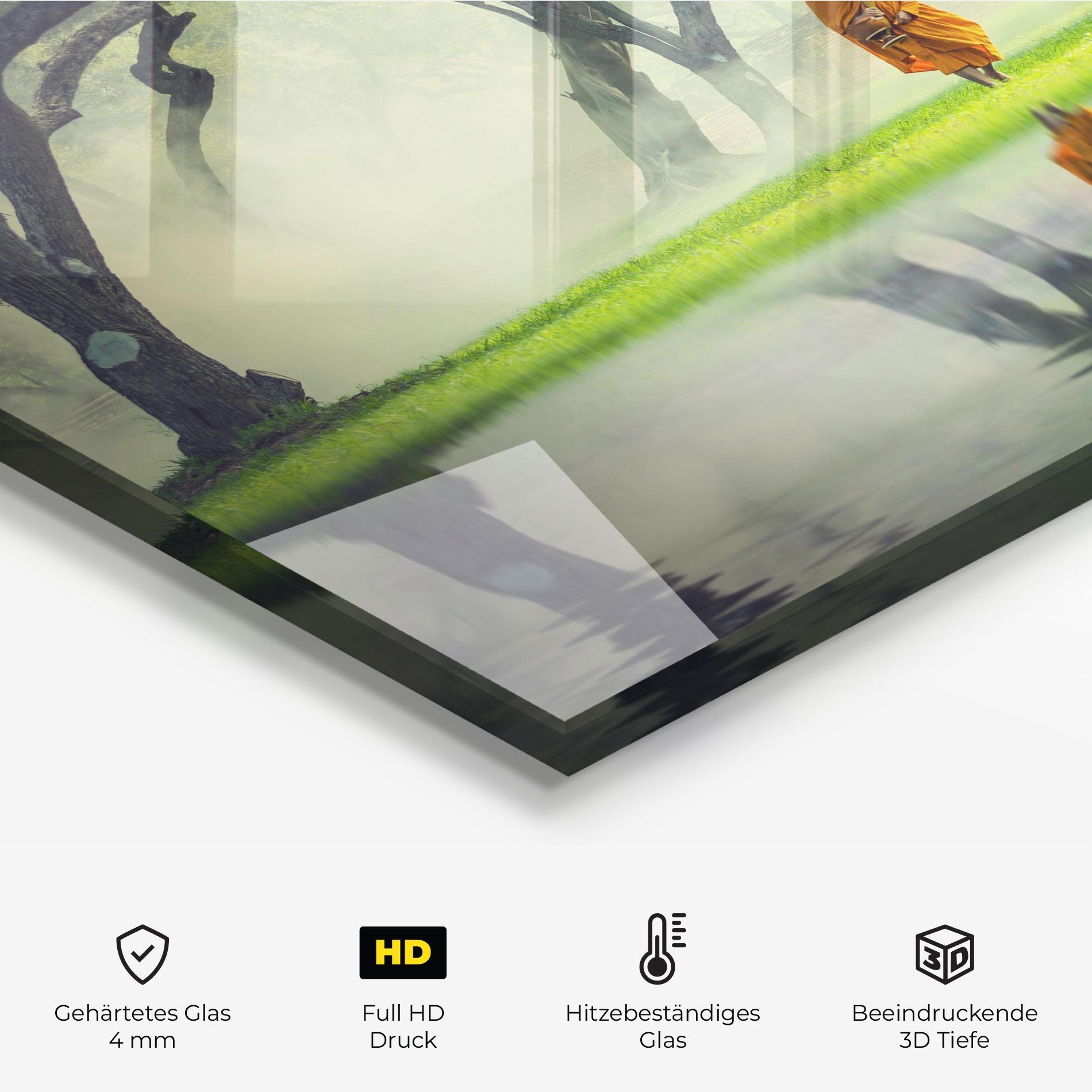 Küchenrückwand Glas Buddha Nature mockup 2