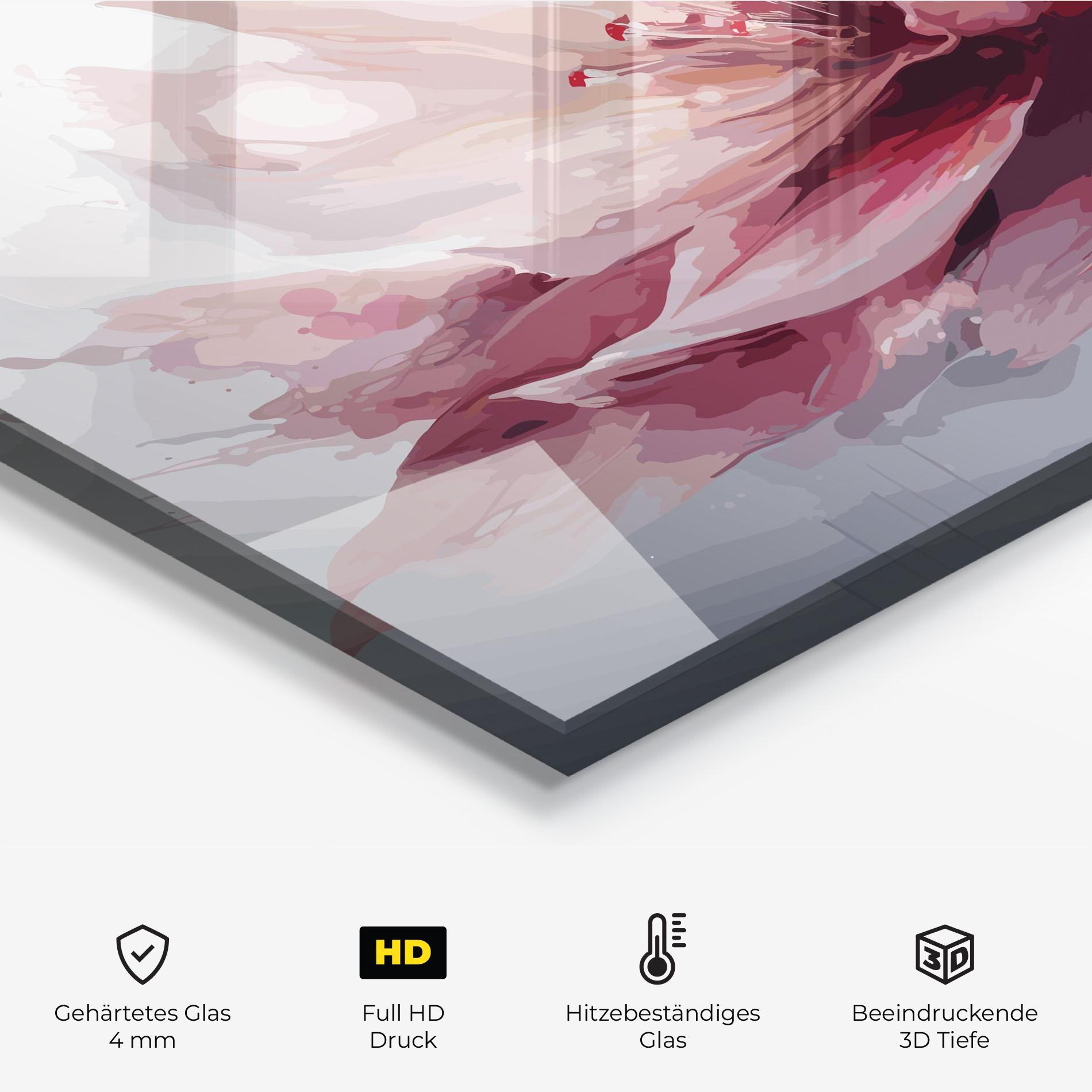 Küchenrückwand Glas Meditation Flower mockup 2