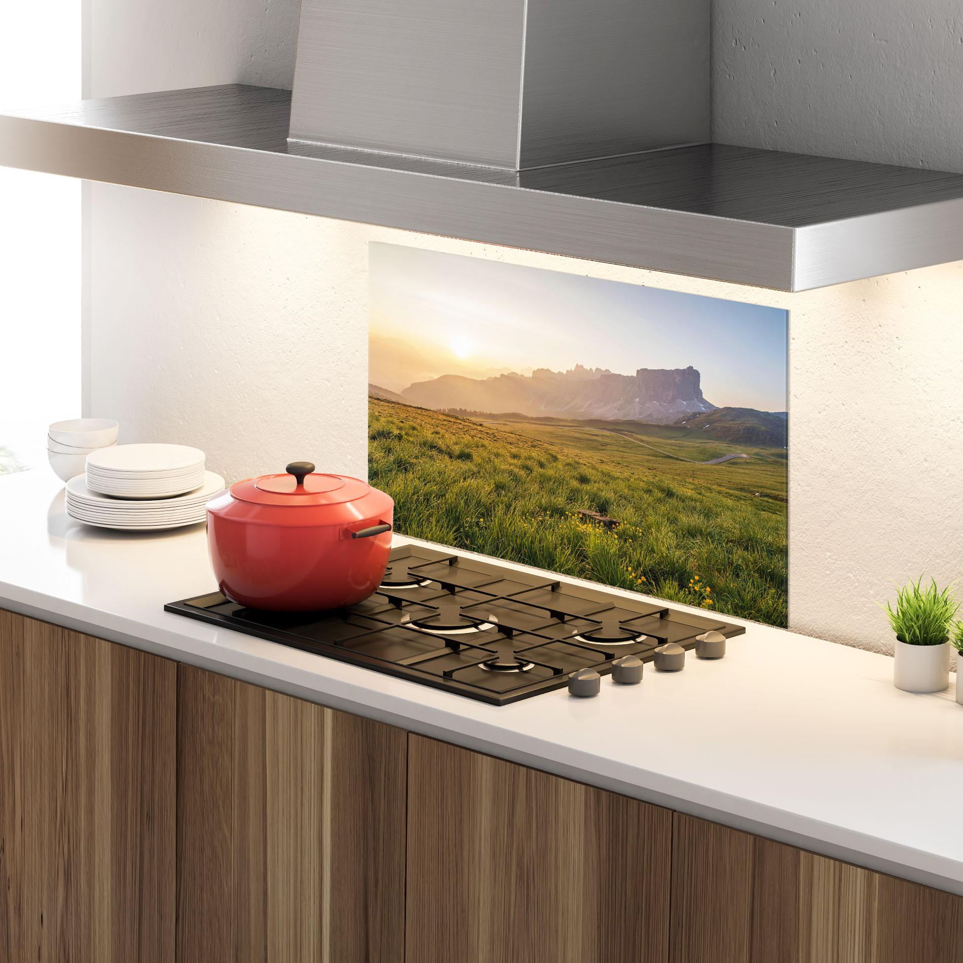 Küchenrückwand Glas Calming View mockup 4