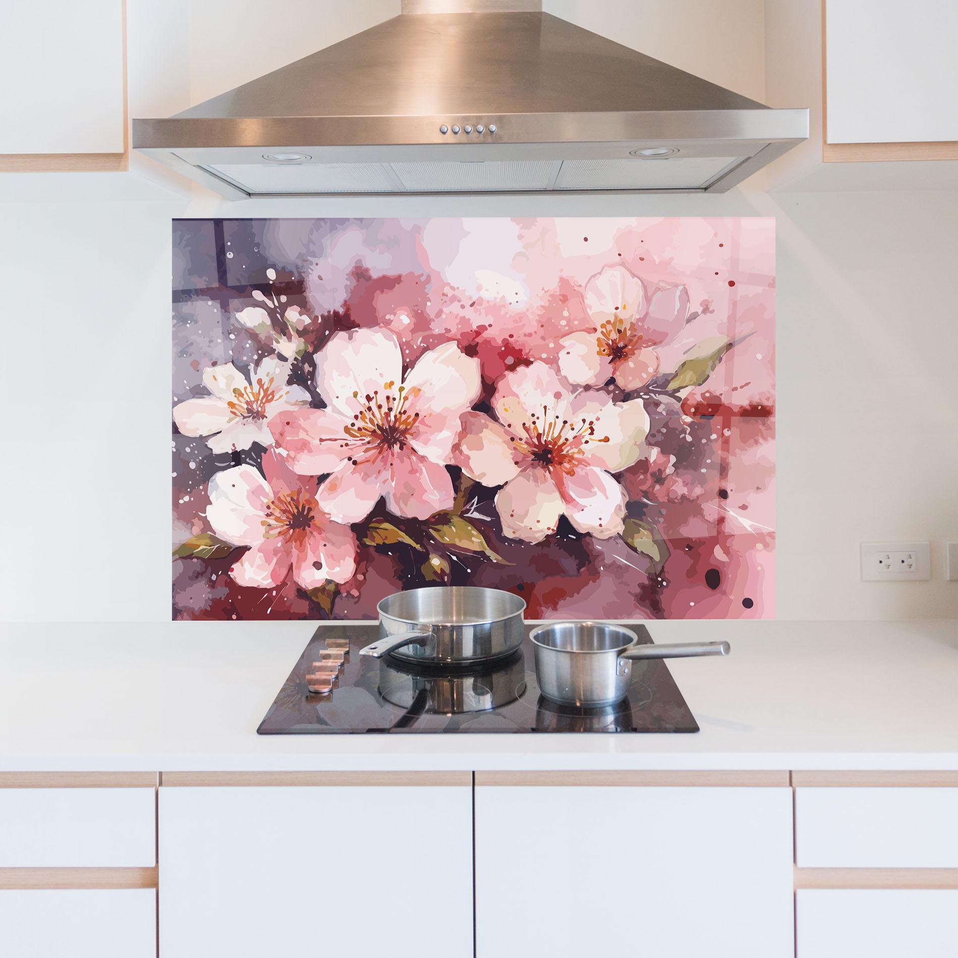 Küchenrückwand Glas Beautiful Nature Art mockup 5