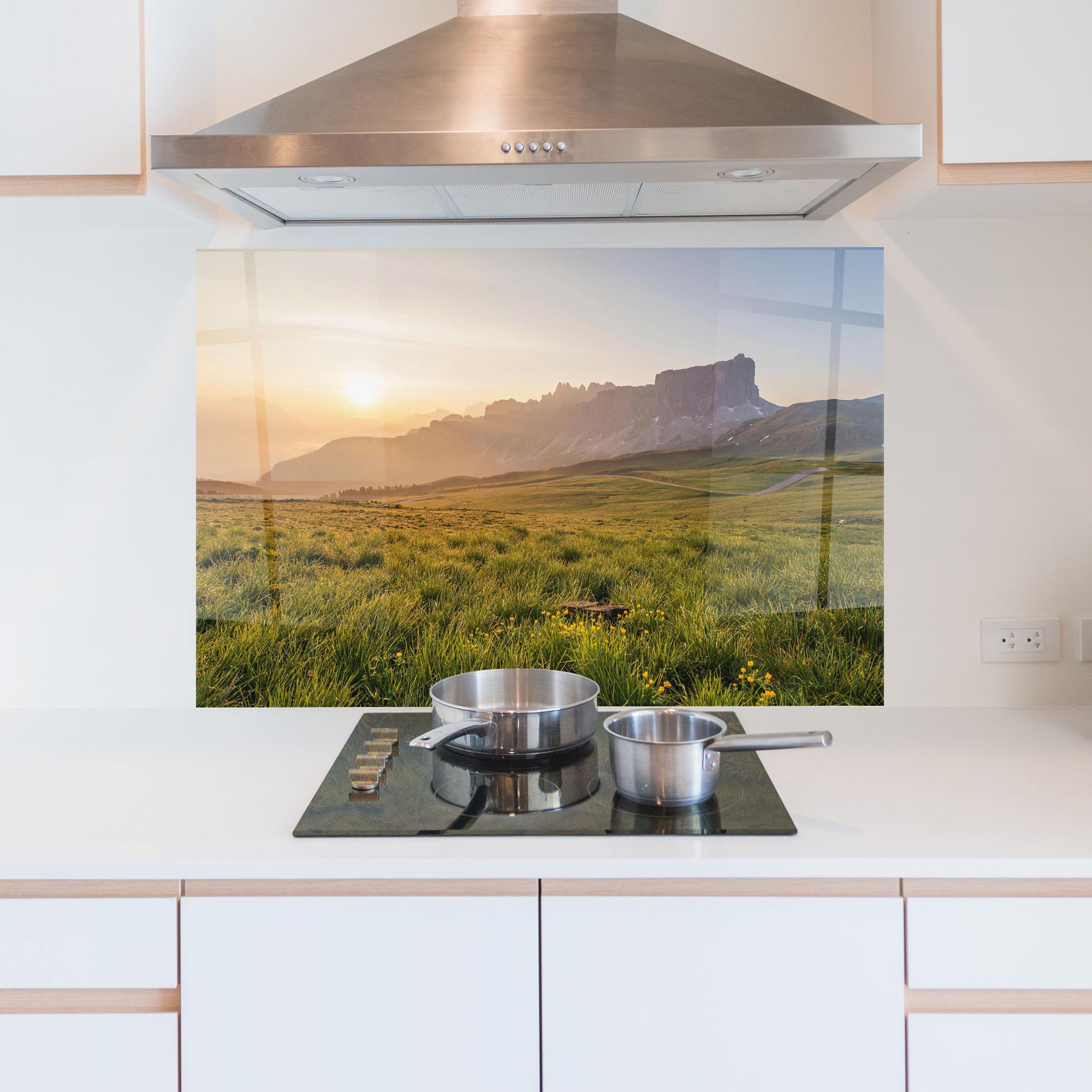 Küchenrückwand Glas Calming View mockup 5