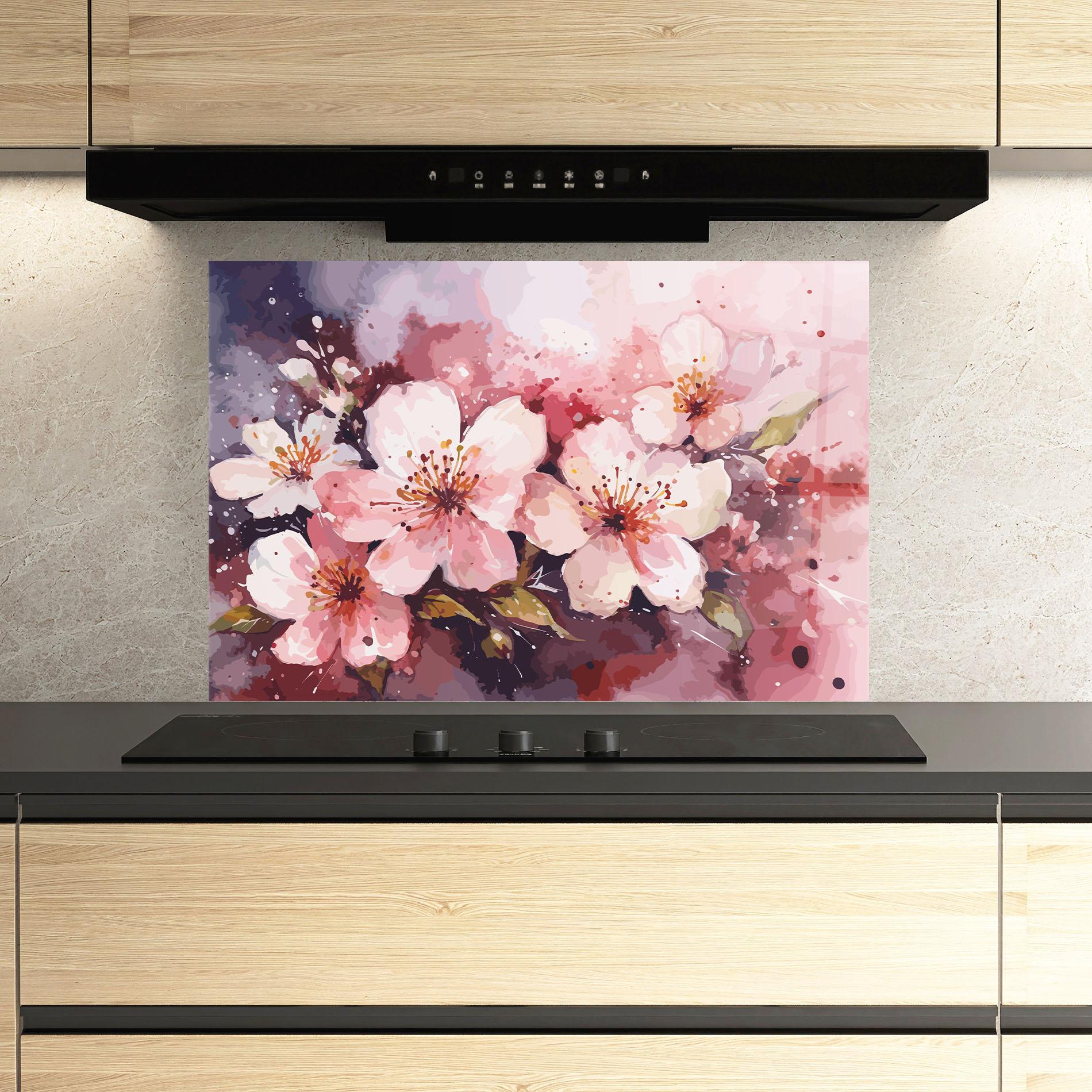 Küchenrückwand Glas Beautiful Nature Art mockup 3