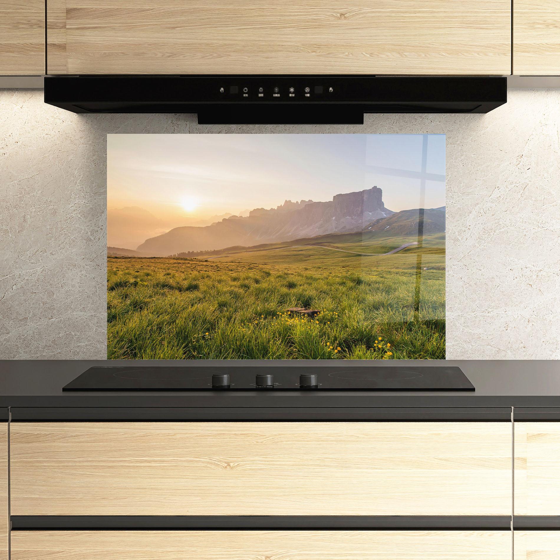 Küchenrückwand Glas Calming View mockup 3