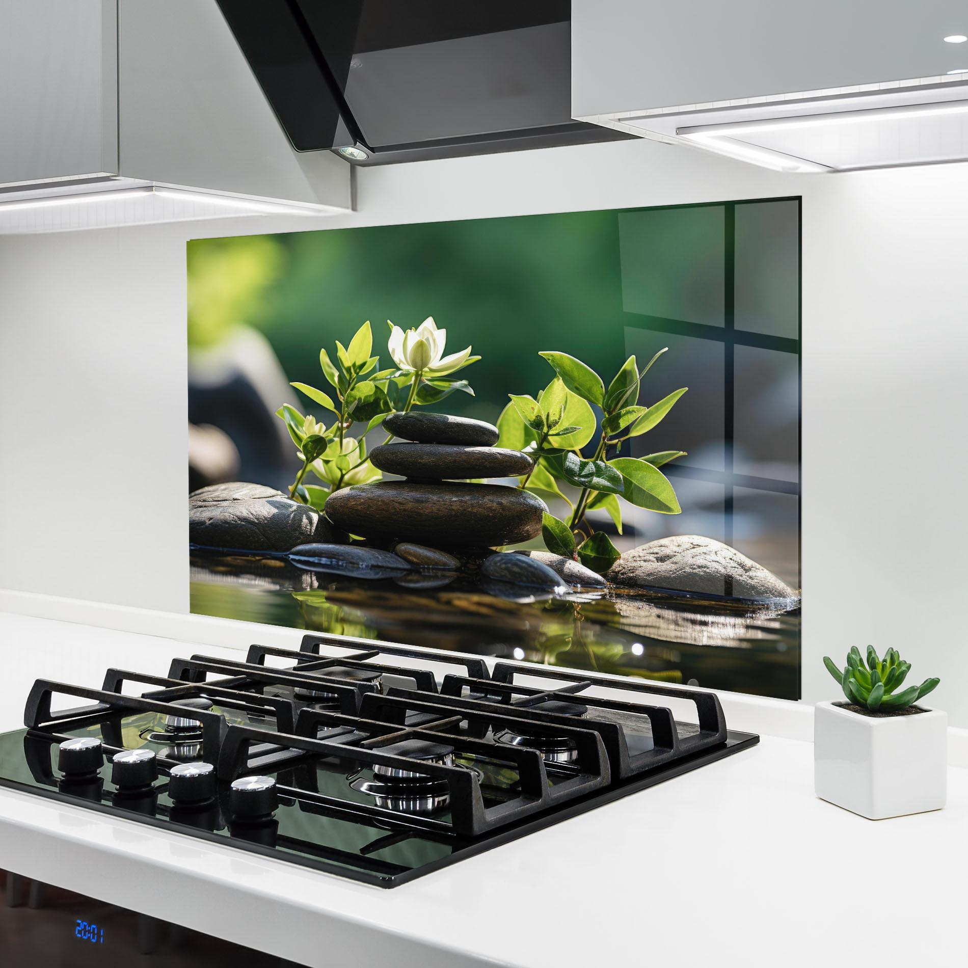 Küchenrückwand Glas Cinematic Stones mockup 6