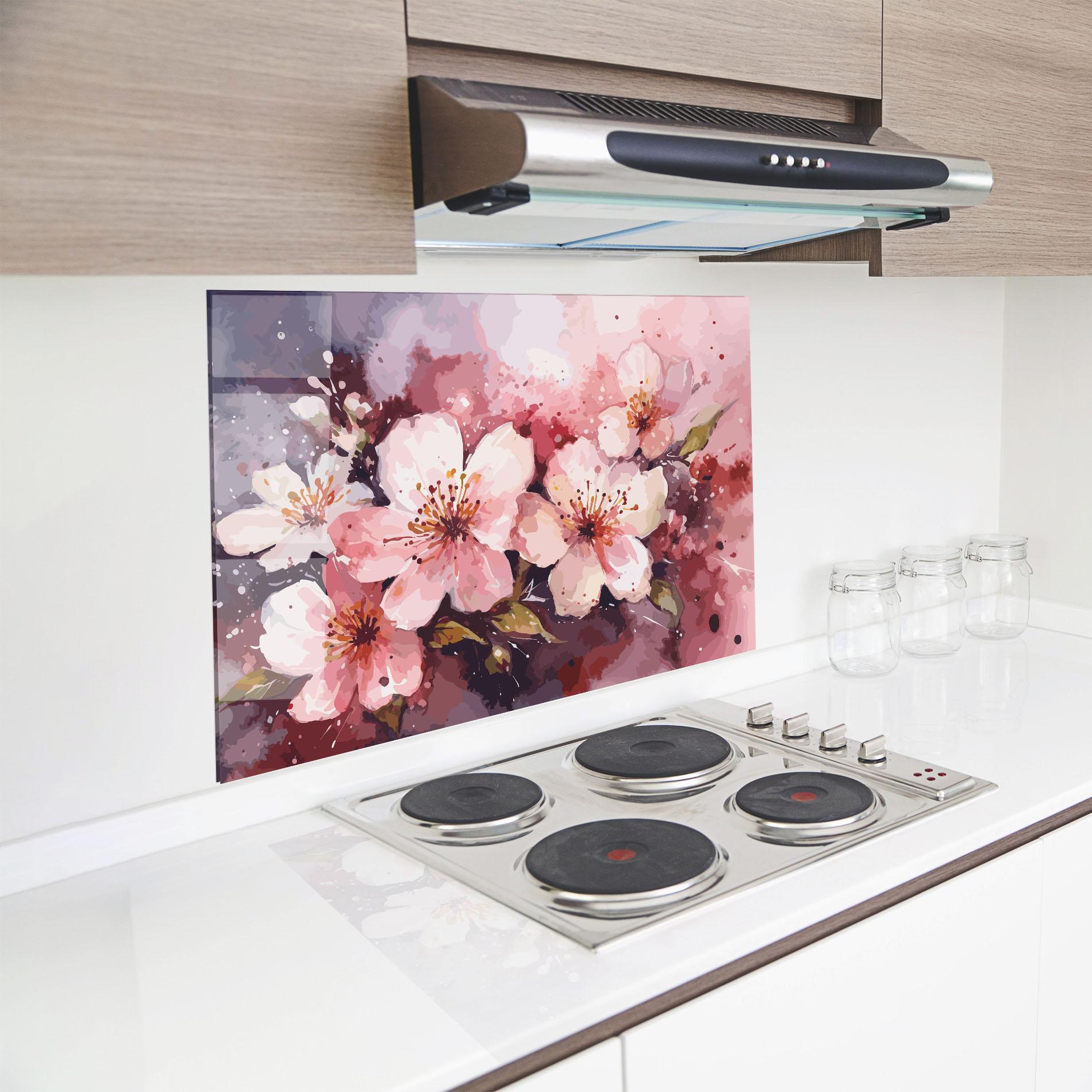 Küchenrückwand Glas Beautiful Nature Art mockup 8