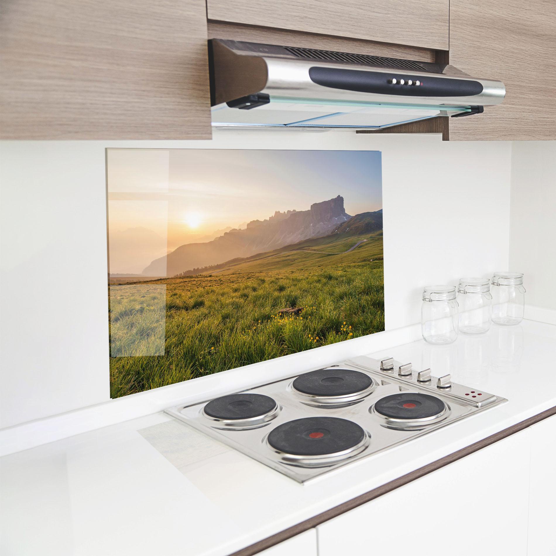 Küchenrückwand Glas Calming View mockup 8