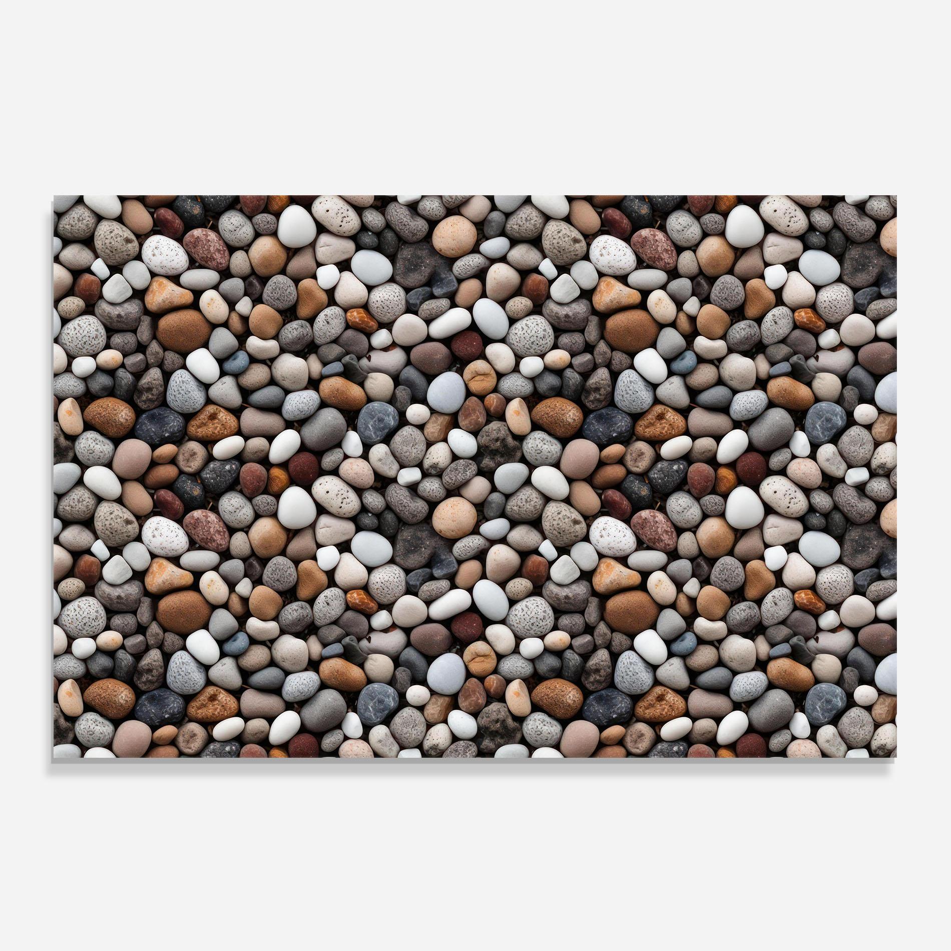 Küchenrückwand Glas Cream White Rocks mockup 0