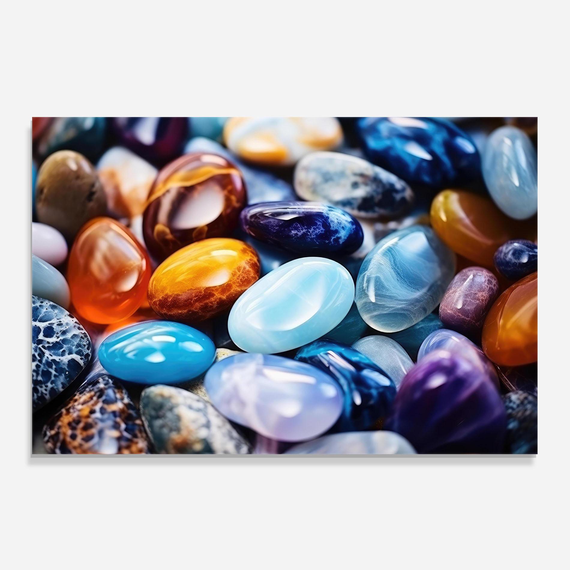 Küchenrückwand Glas Precious Gemstones mockup 0