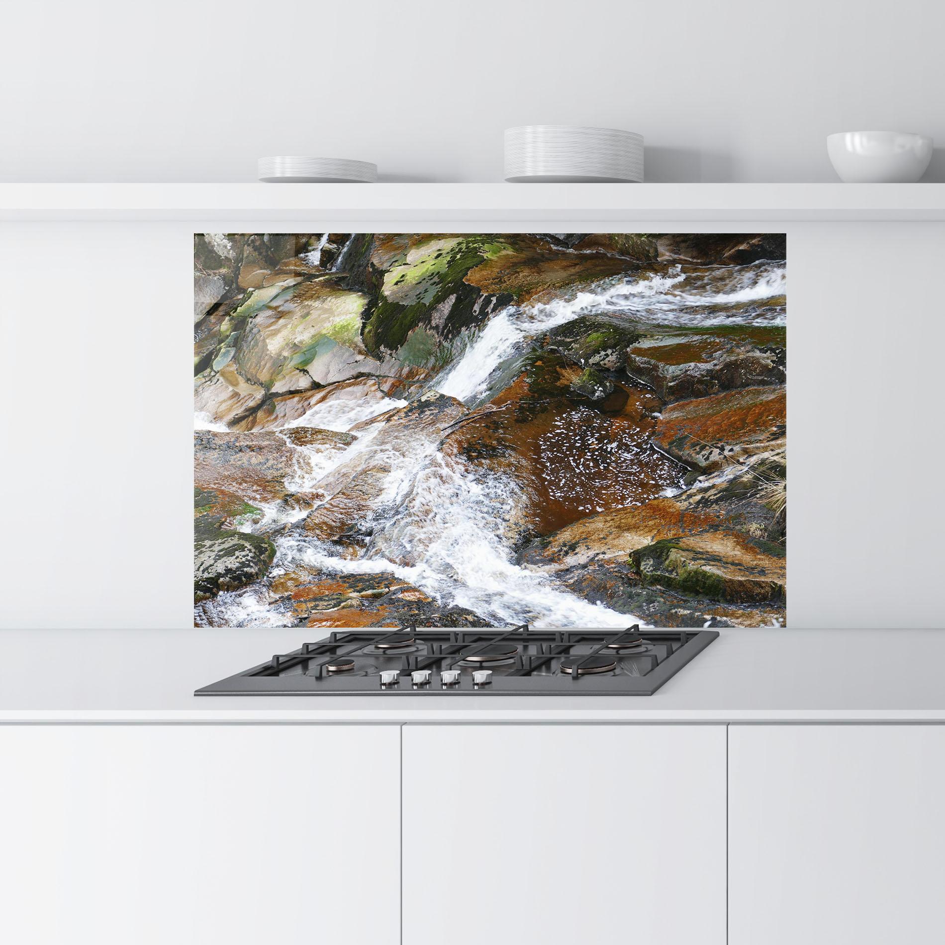 Küchenrückwand Glas Forest Peace mockup 9