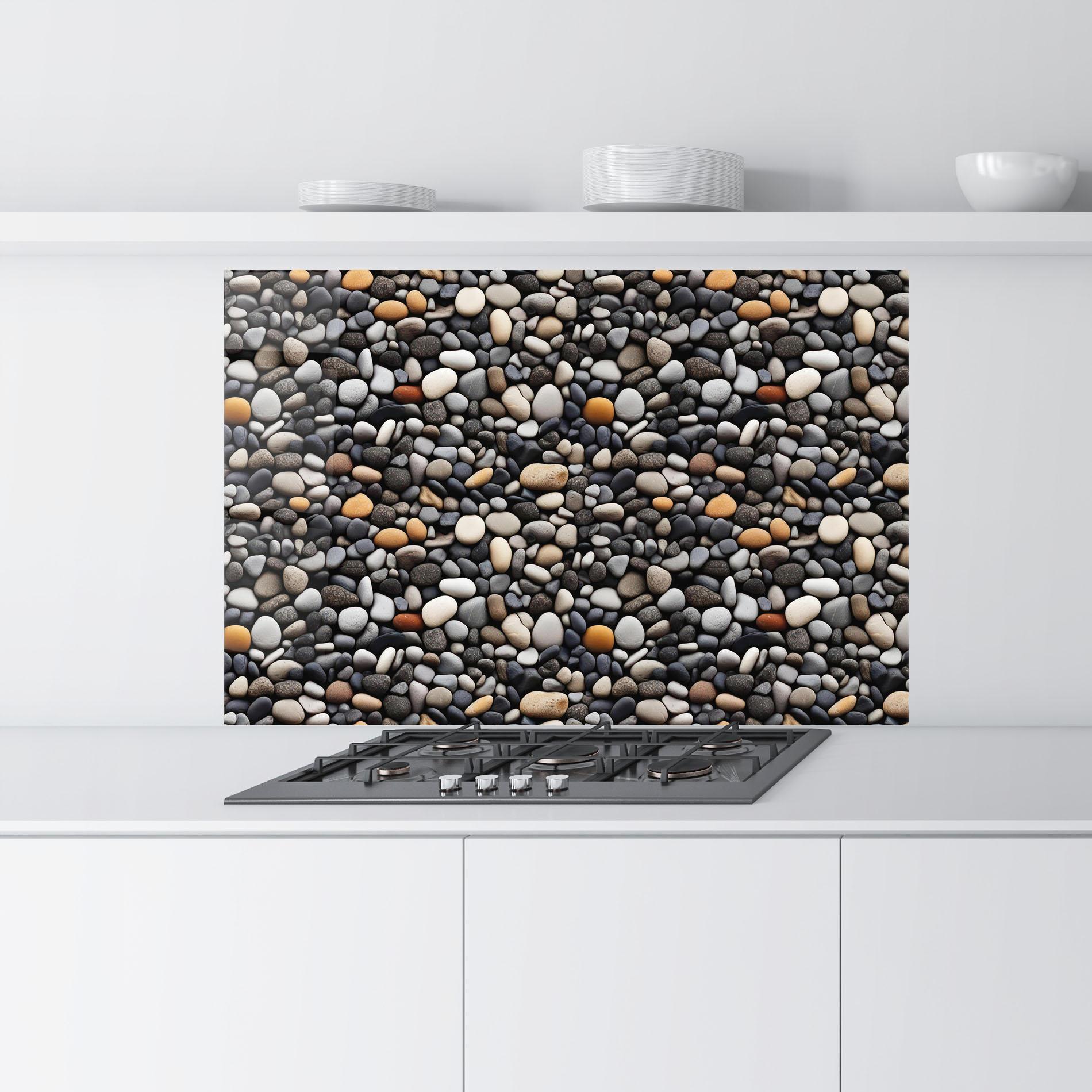 Küchenrückwand Glas Sea Rocks Color mockup 9