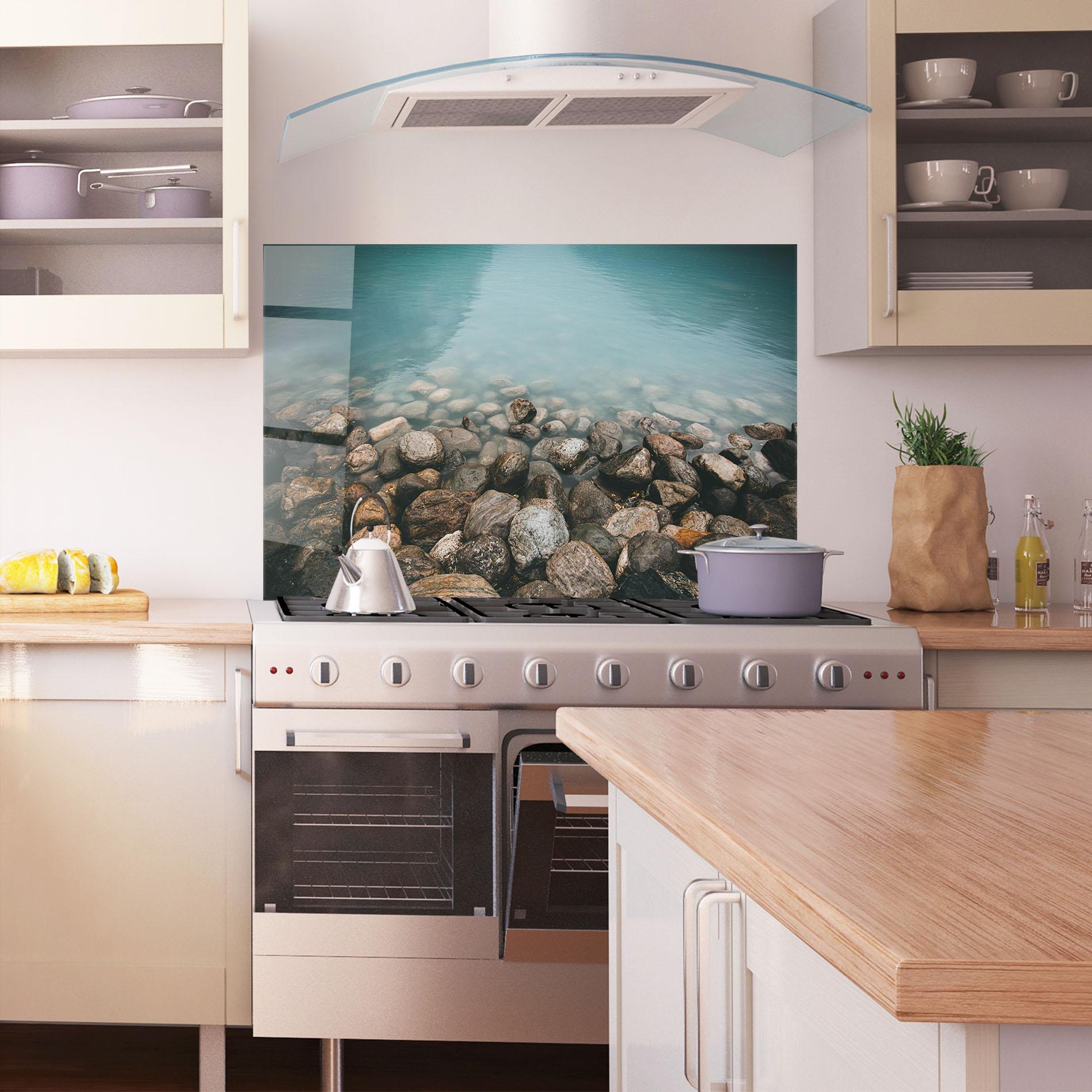 Küchenrückwand Glas Canada Stones mockup 1