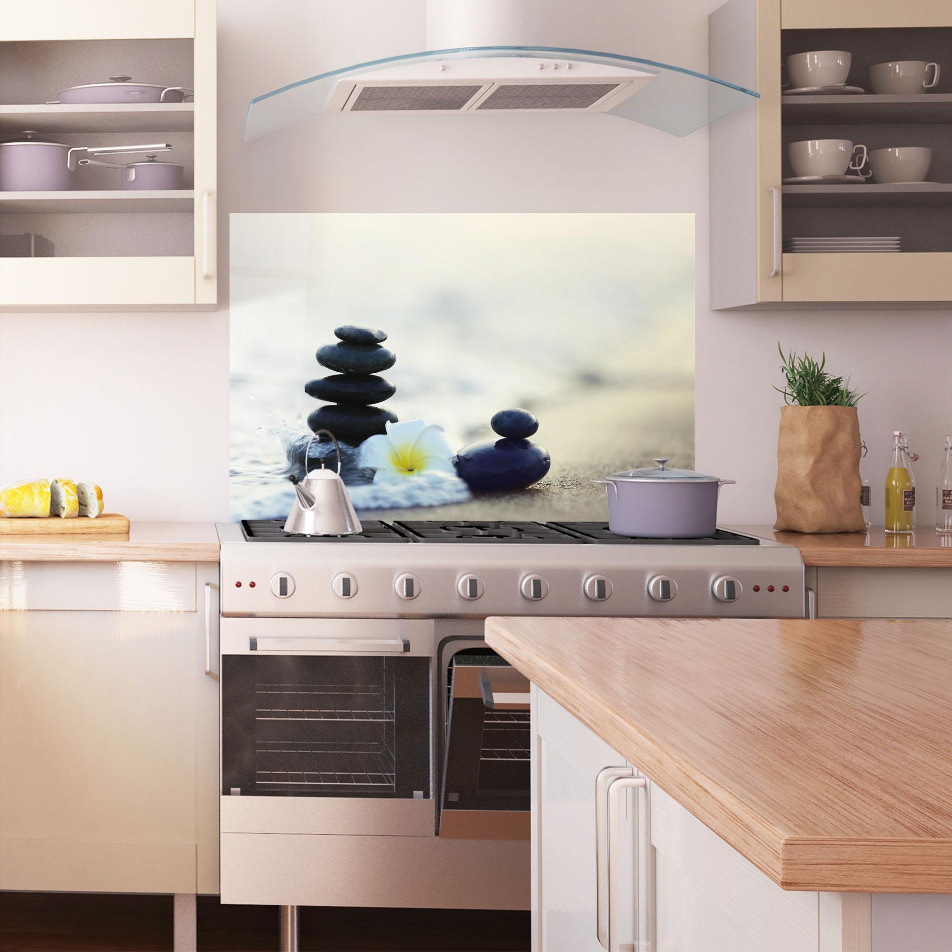 Küchenrückwand Glas Flower Sea Flower mockup 1