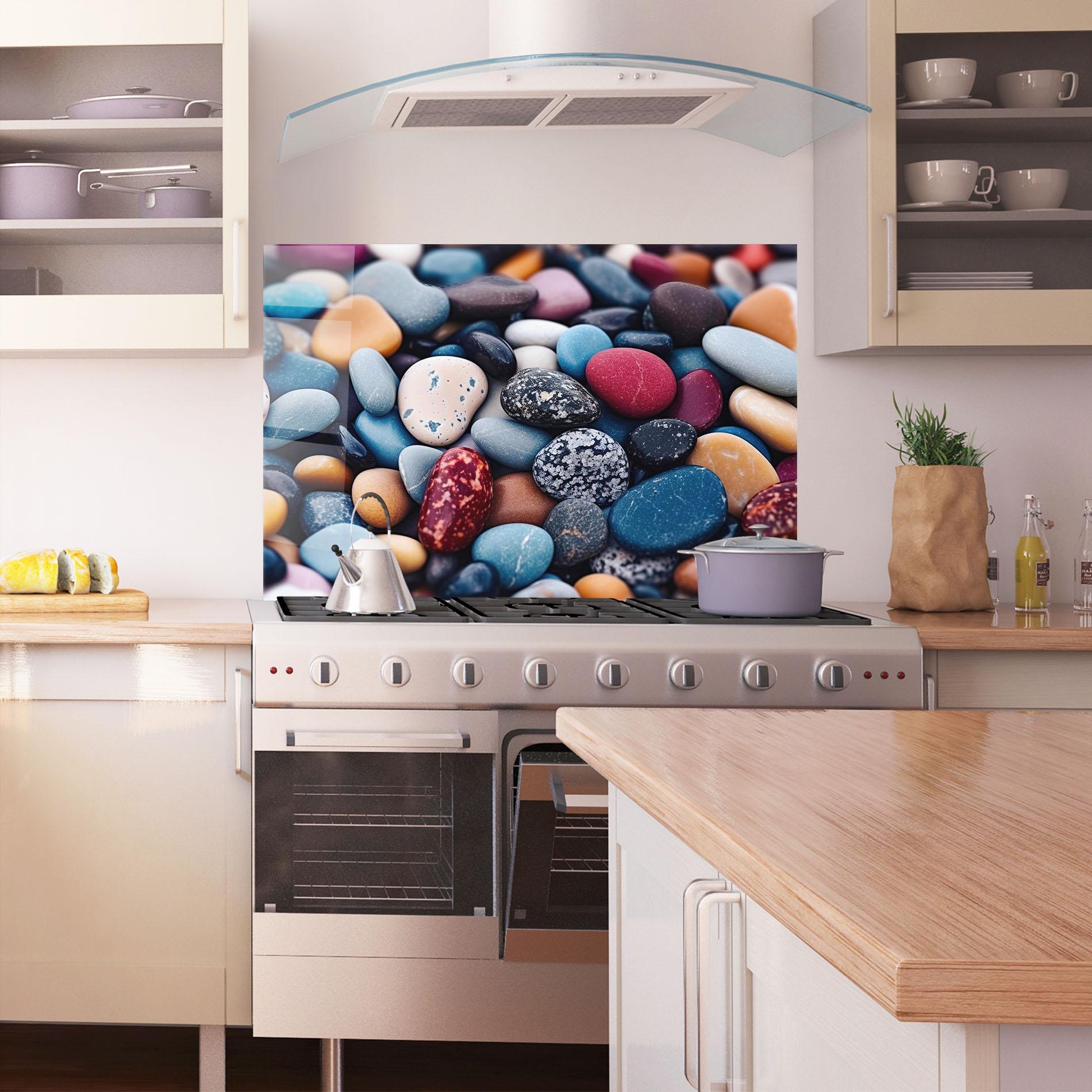 Küchenrückwand Glas Small Sea Stone mockup 1
