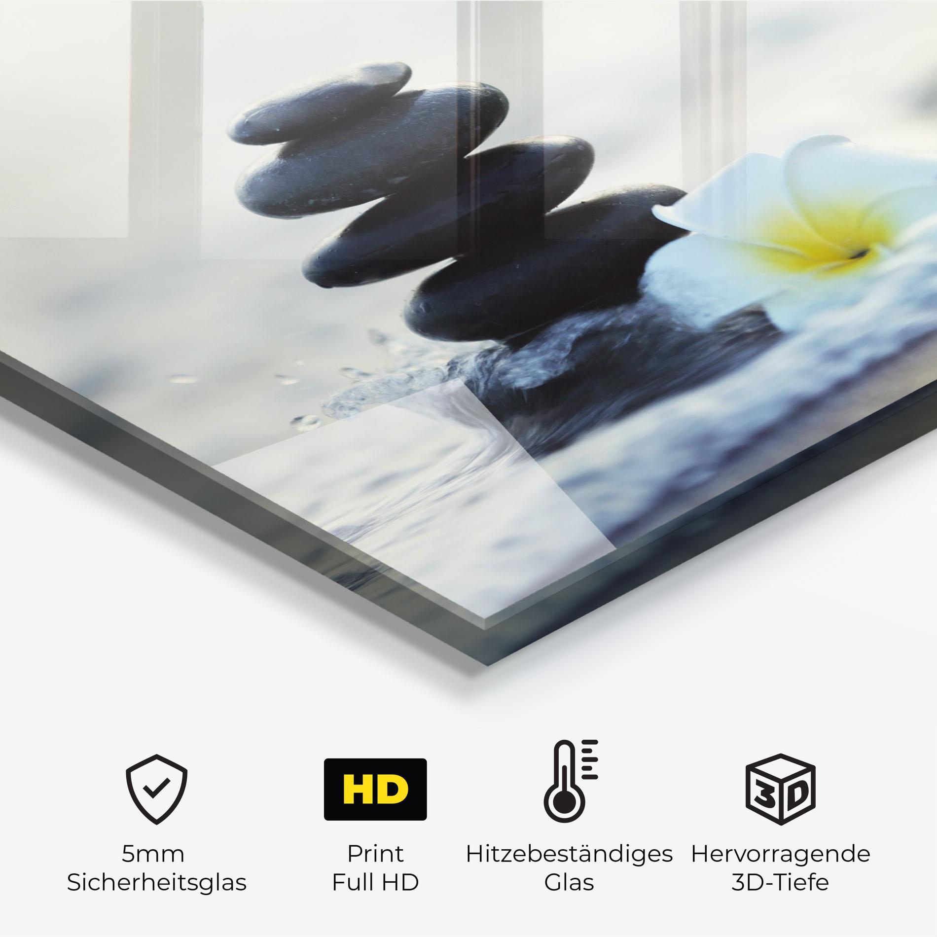 Küchenrückwand Glas Flower Sea Flower mockup 2