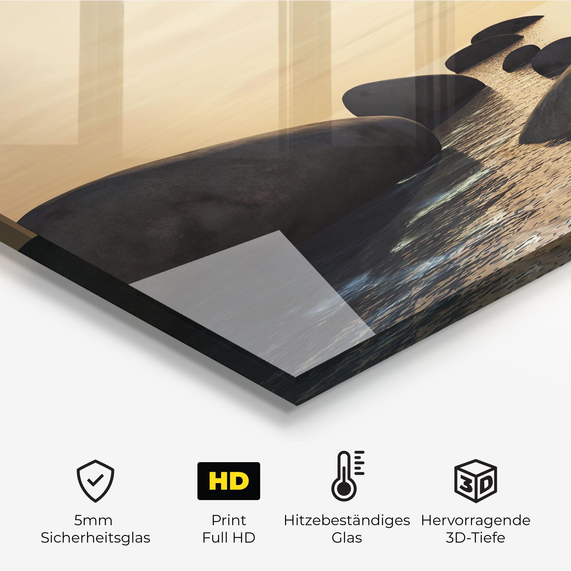 Küchenrückwand Glas Peace Rock mockup 2