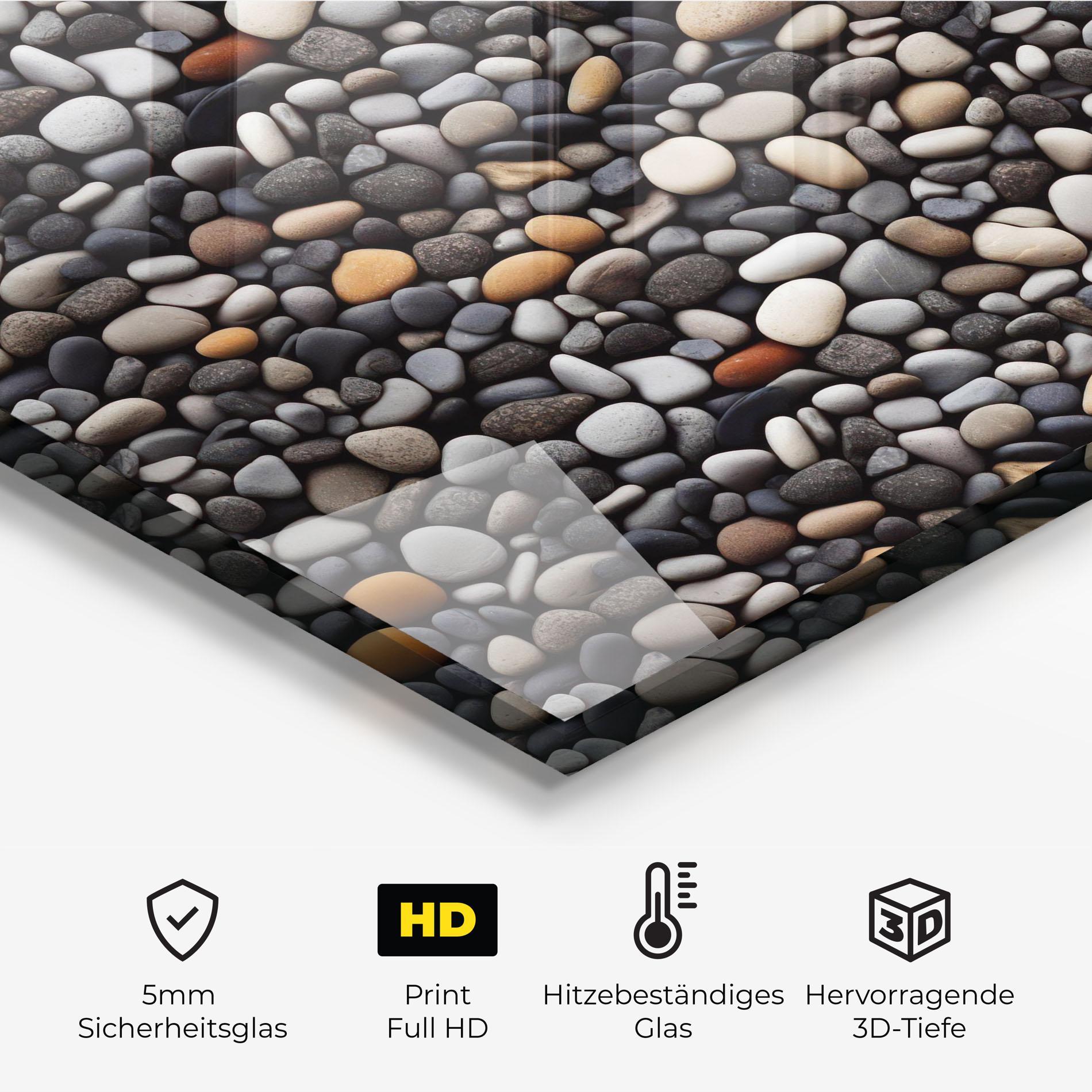 Küchenrückwand Glas Sea Rocks Color mockup 2