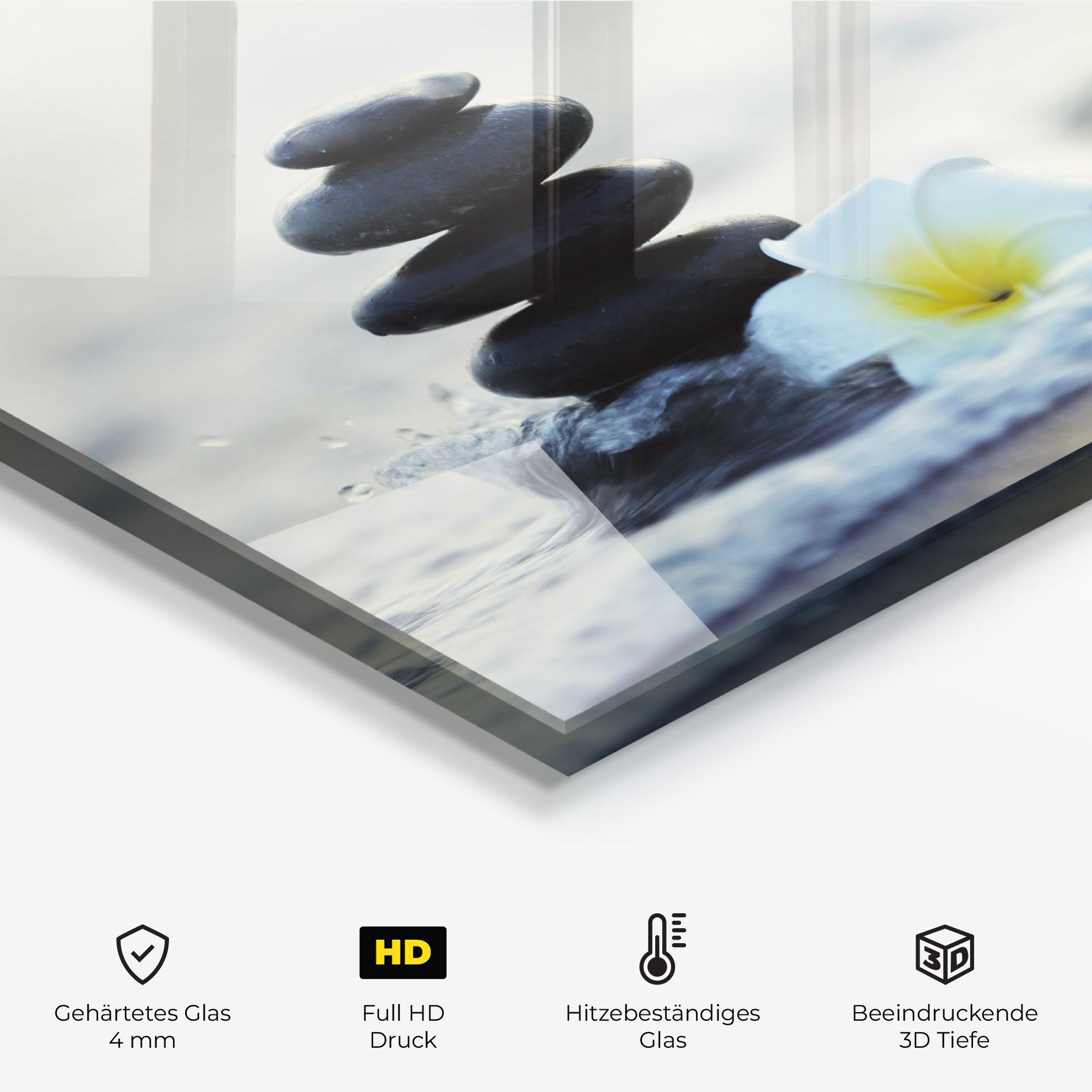 Küchenrückwand Glas Flower Sea Flower mockup 2