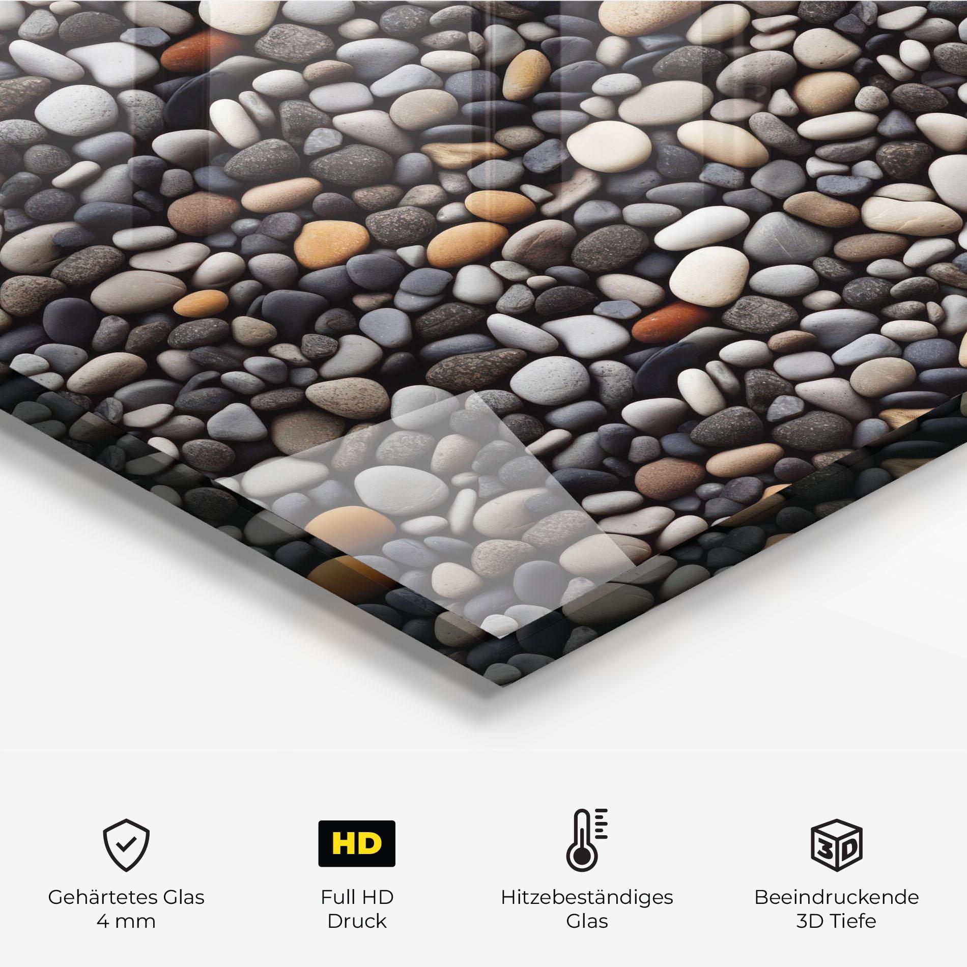 Küchenrückwand Glas Sea Rocks Color mockup 2