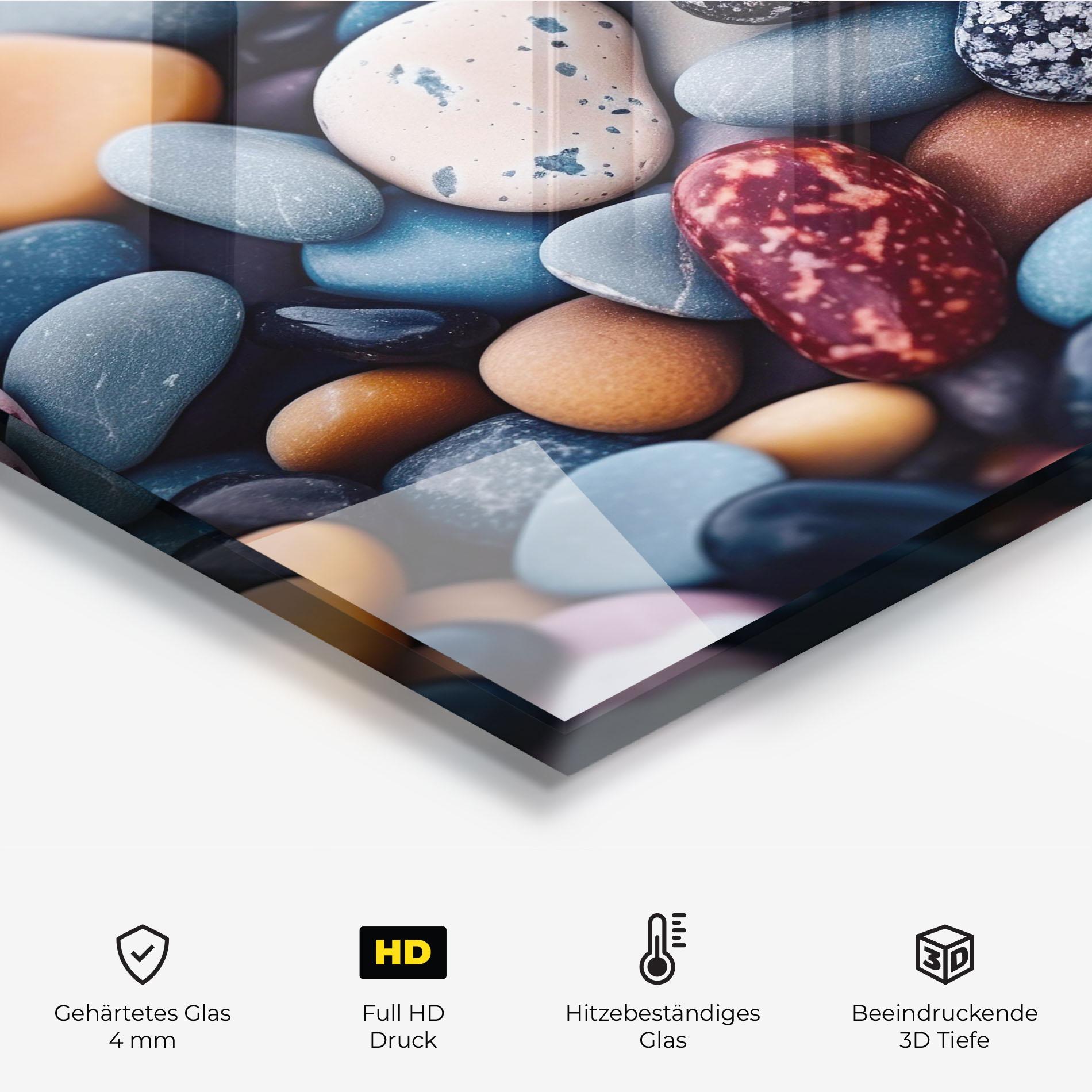 Küchenrückwand Glas Small Sea Stone mockup 2