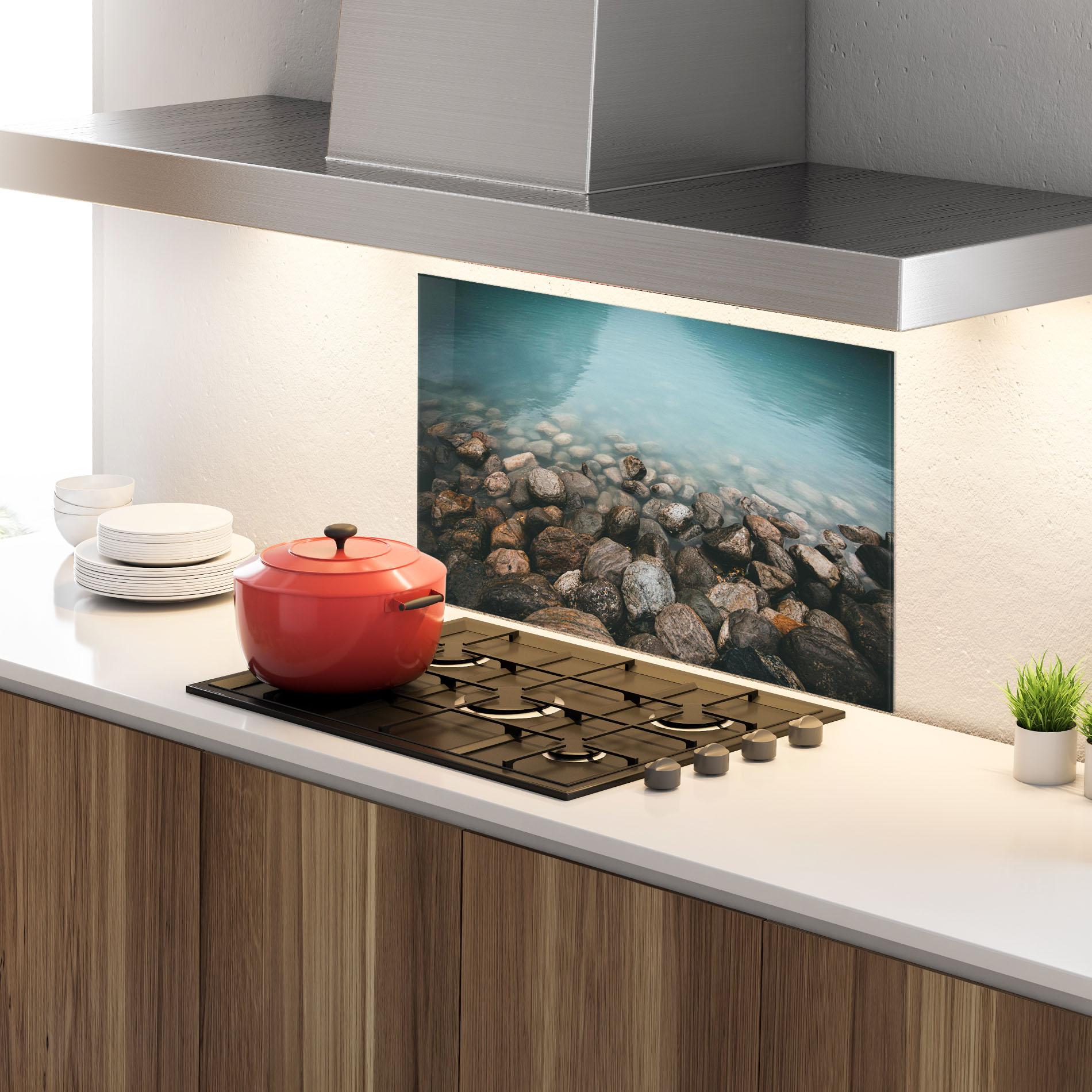 Küchenrückwand Glas Canada Stones mockup 4