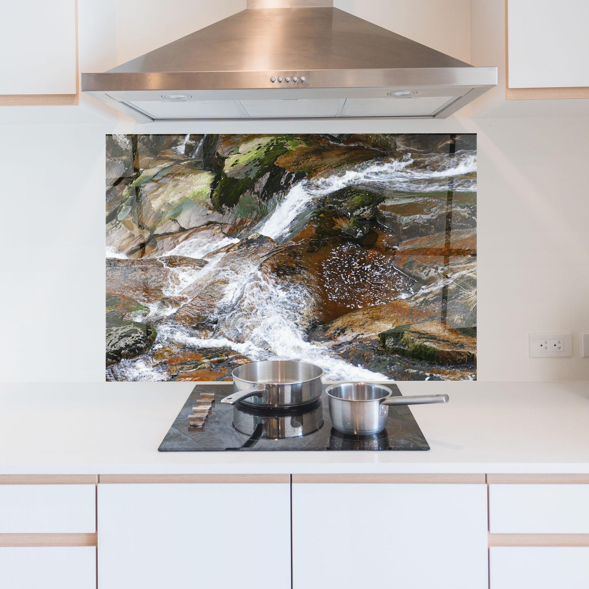 Küchenrückwand Glas Forest Peace mockup 5
