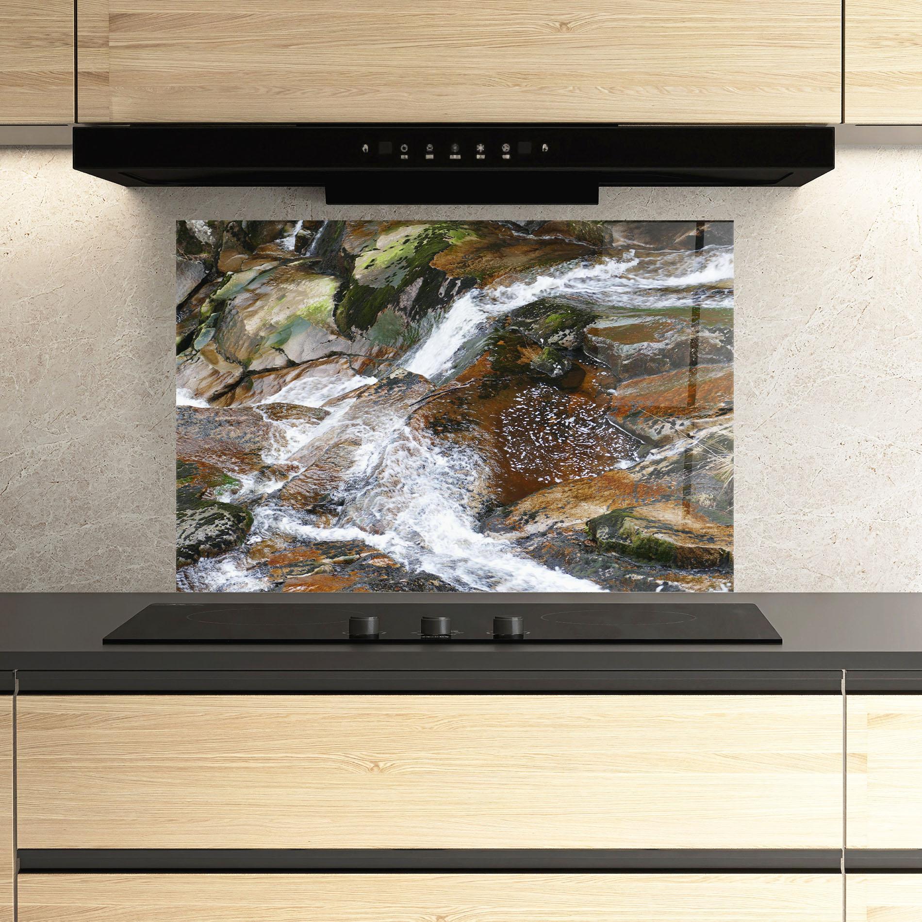 Küchenrückwand Glas Forest Peace mockup 3