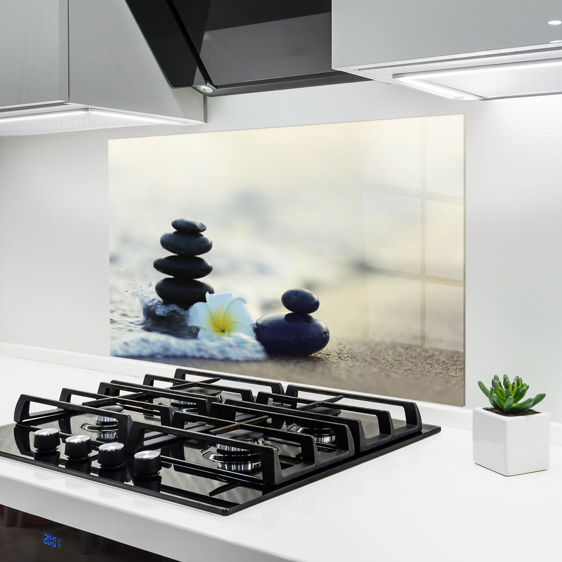 Küchenrückwand Glas Flower Sea Flower mockup 6