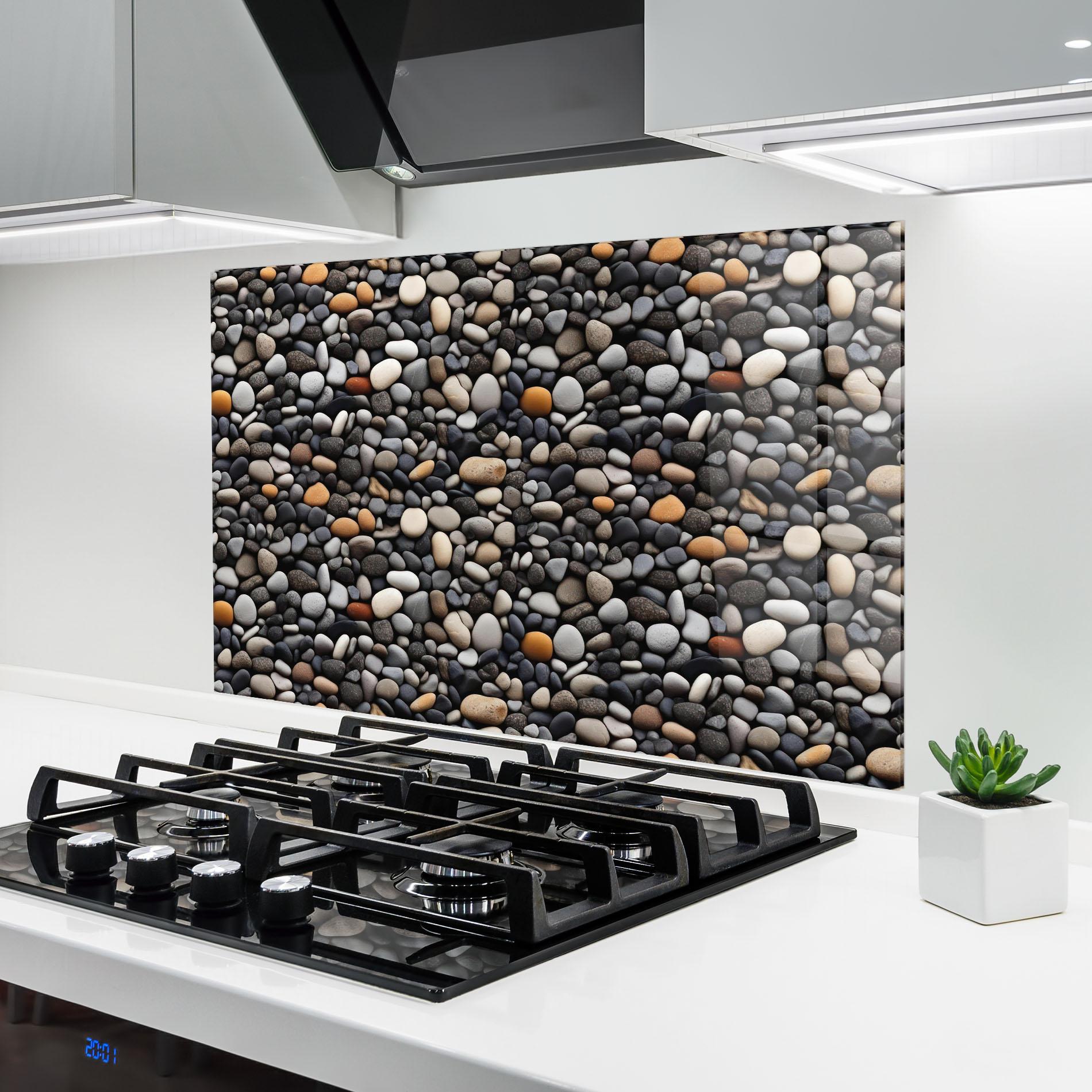 Küchenrückwand Glas Sea Rocks Color mockup 6