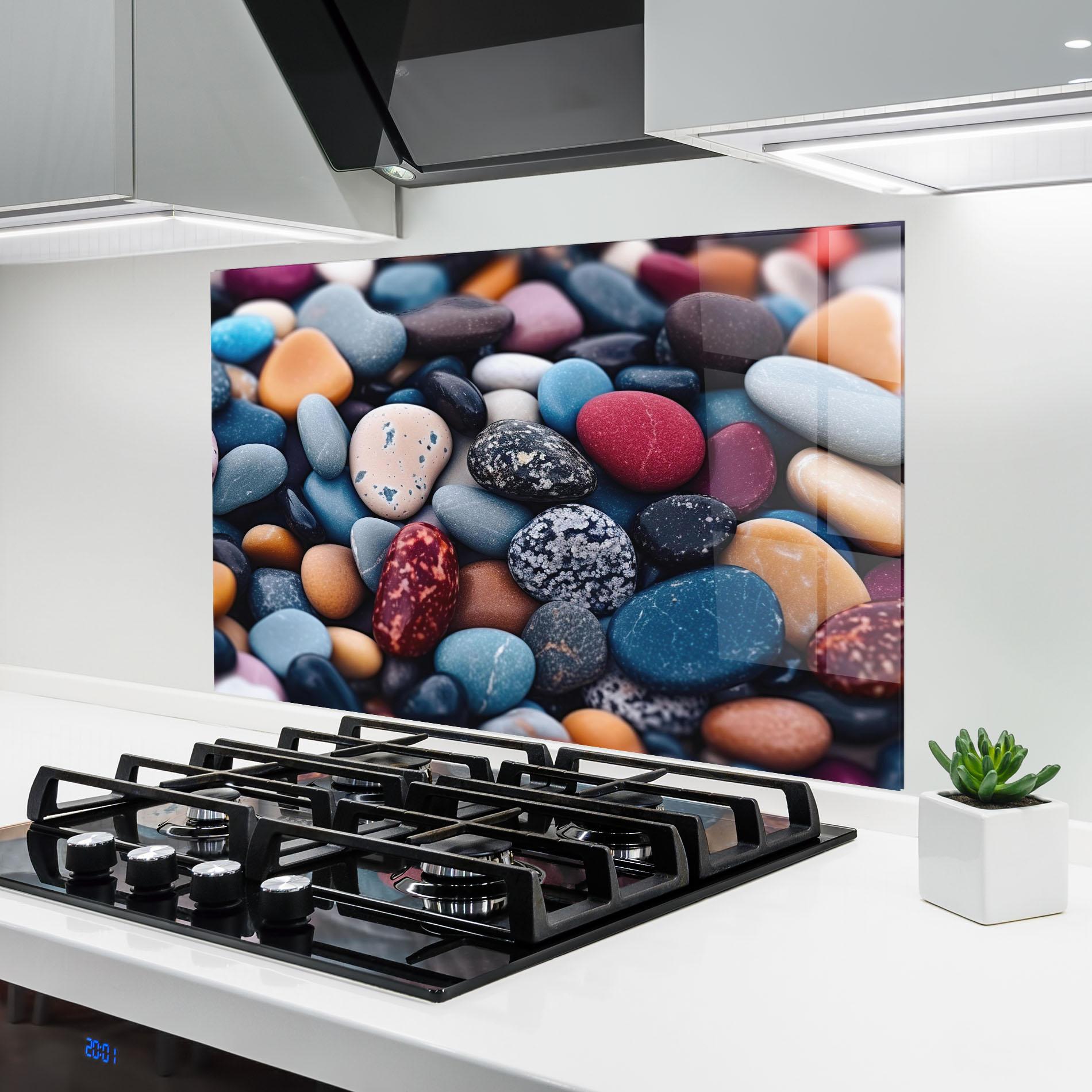 Küchenrückwand Glas Small Sea Stone mockup 6