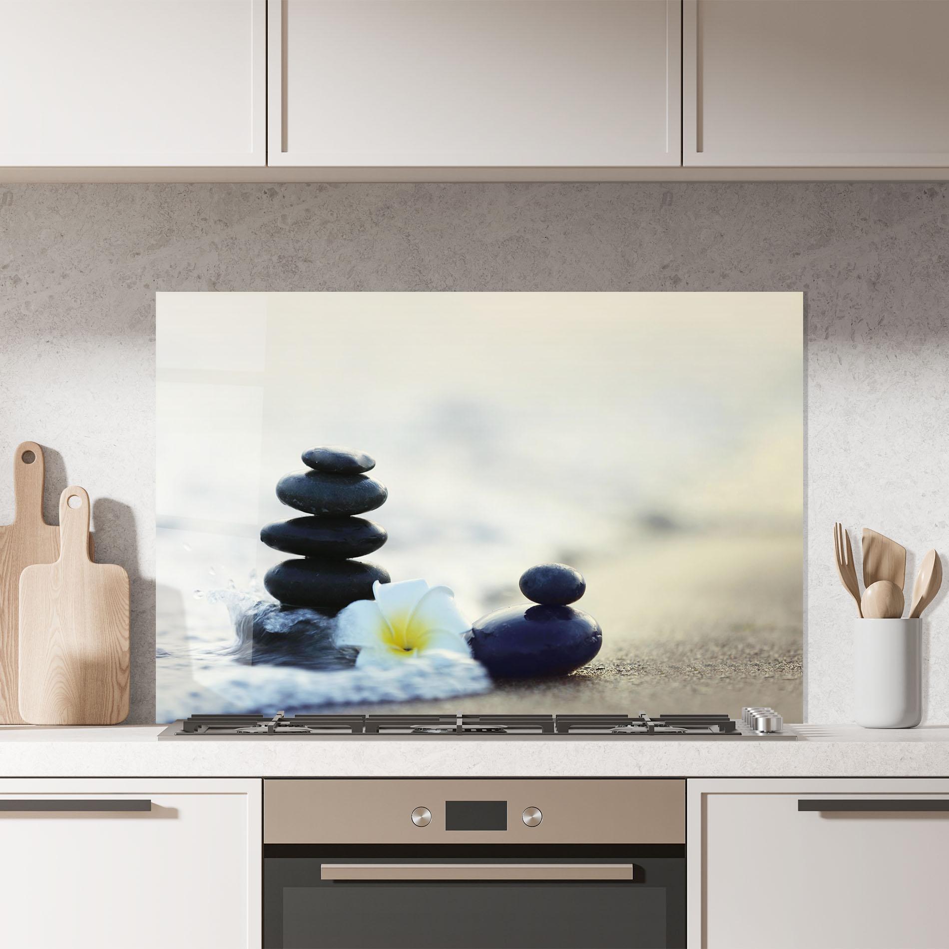 Küchenrückwand Glas Flower Sea Flower mockup 7