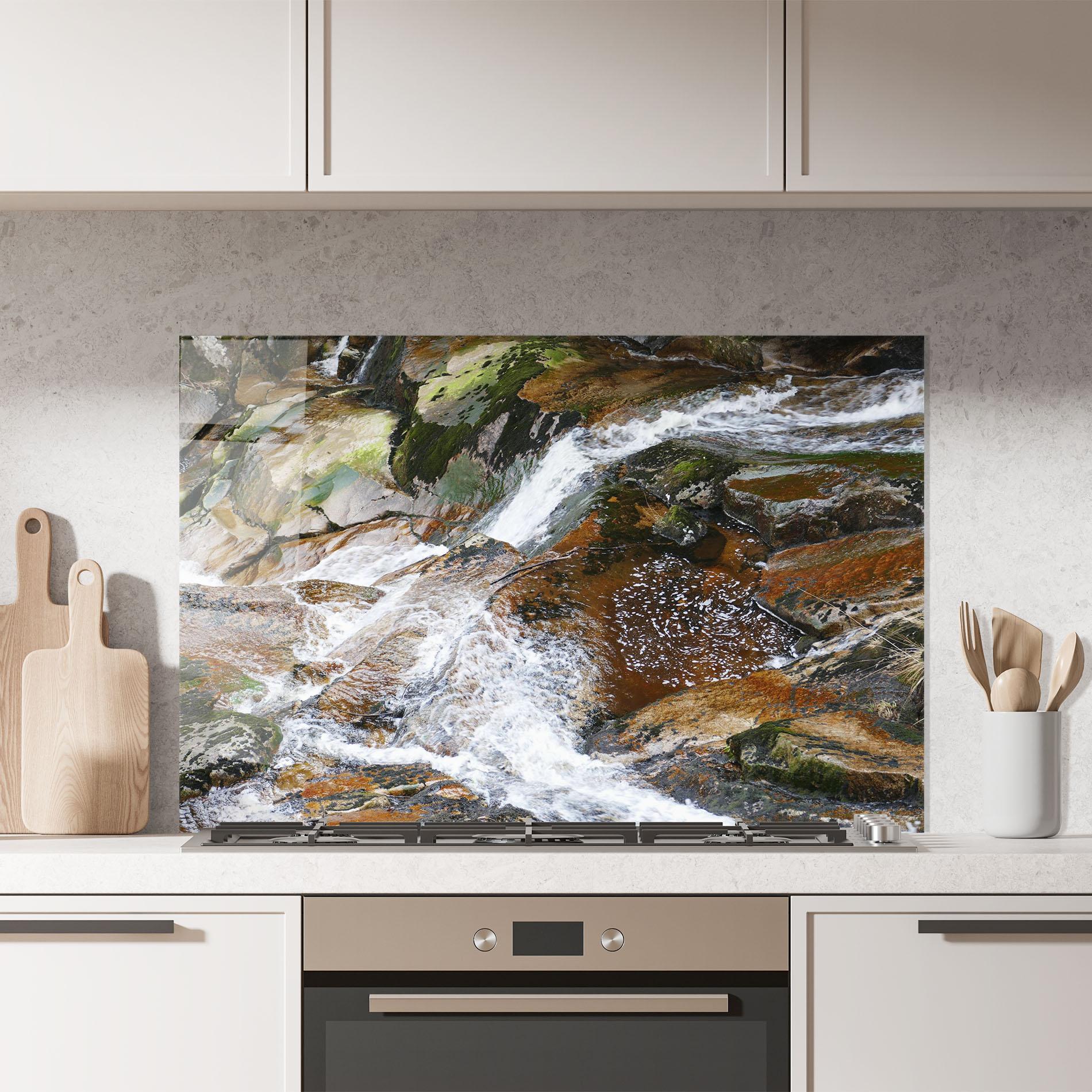 Küchenrückwand Glas Forest Peace mockup 7