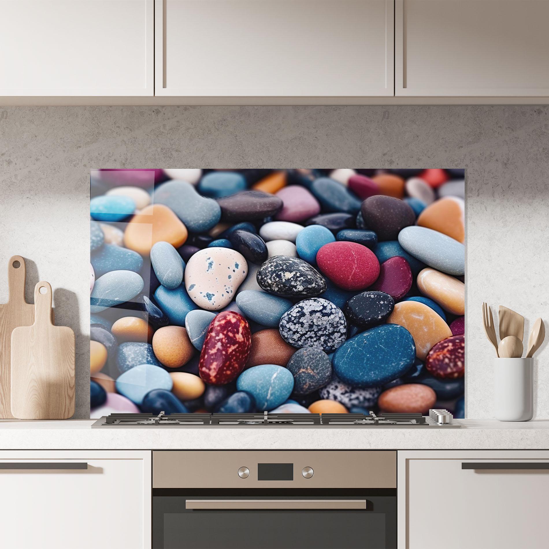 Küchenrückwand Glas Small Sea Stone mockup 7