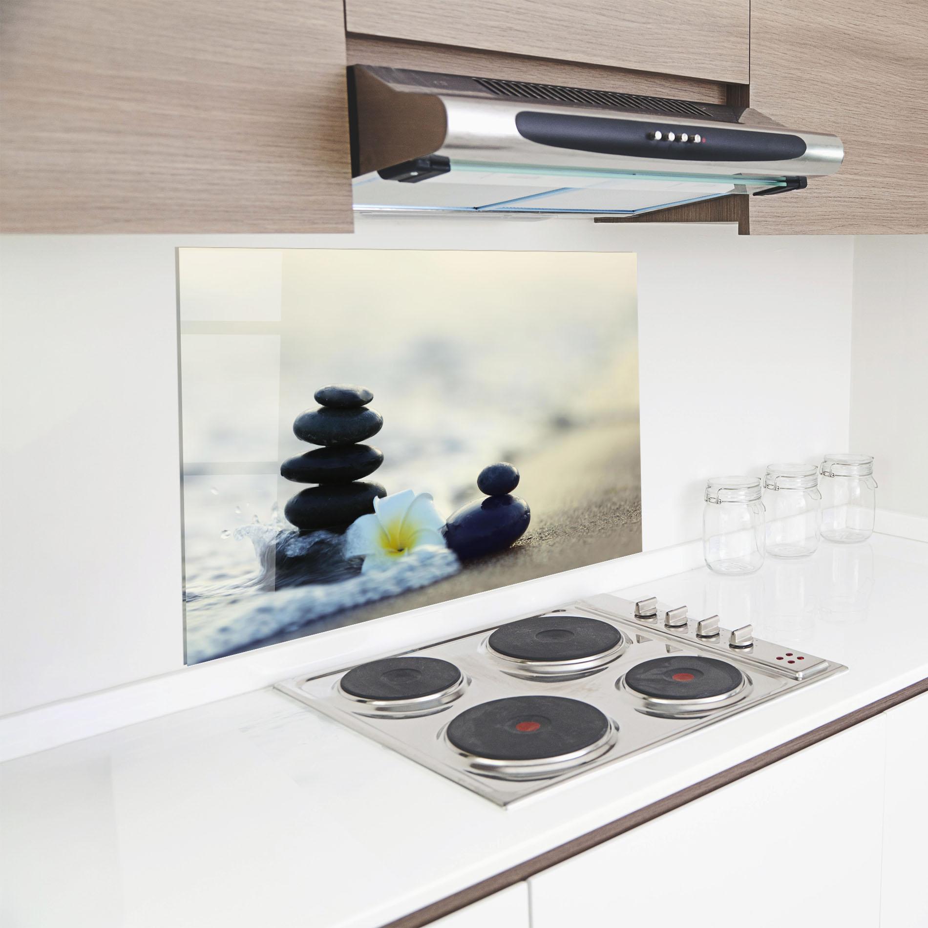 Küchenrückwand Glas Flower Sea Flower mockup 8