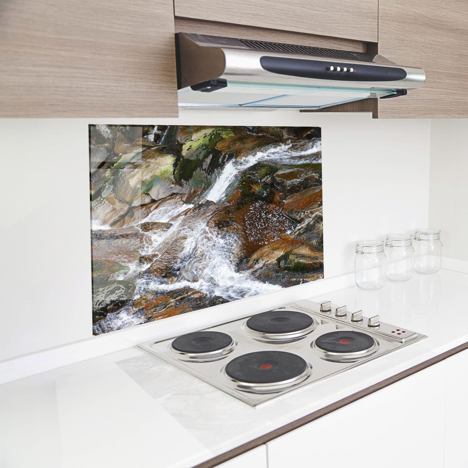 Küchenrückwand Glas Forest Peace mockup 8