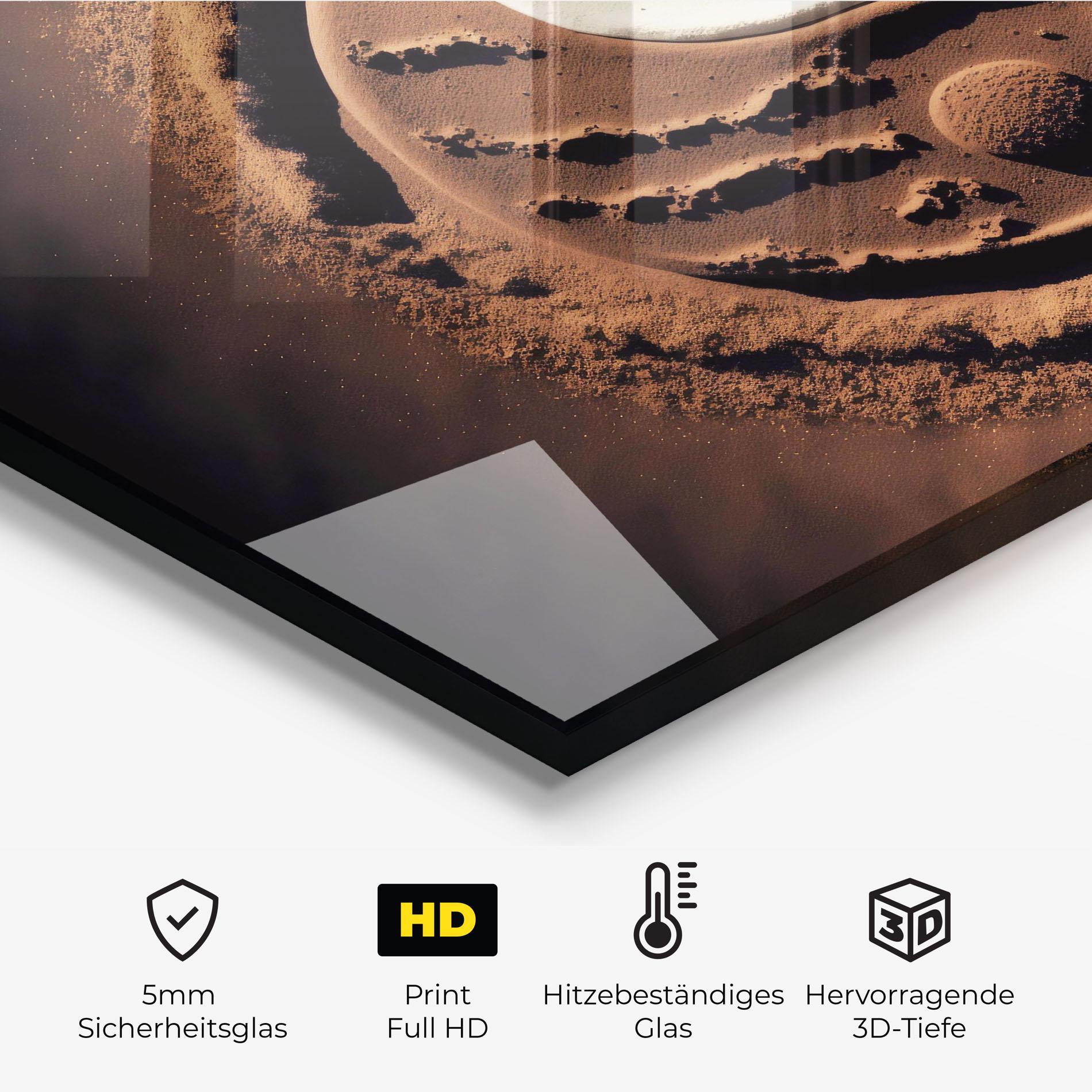 Küchenrückwand Glas Earth Yinyang mockup 2