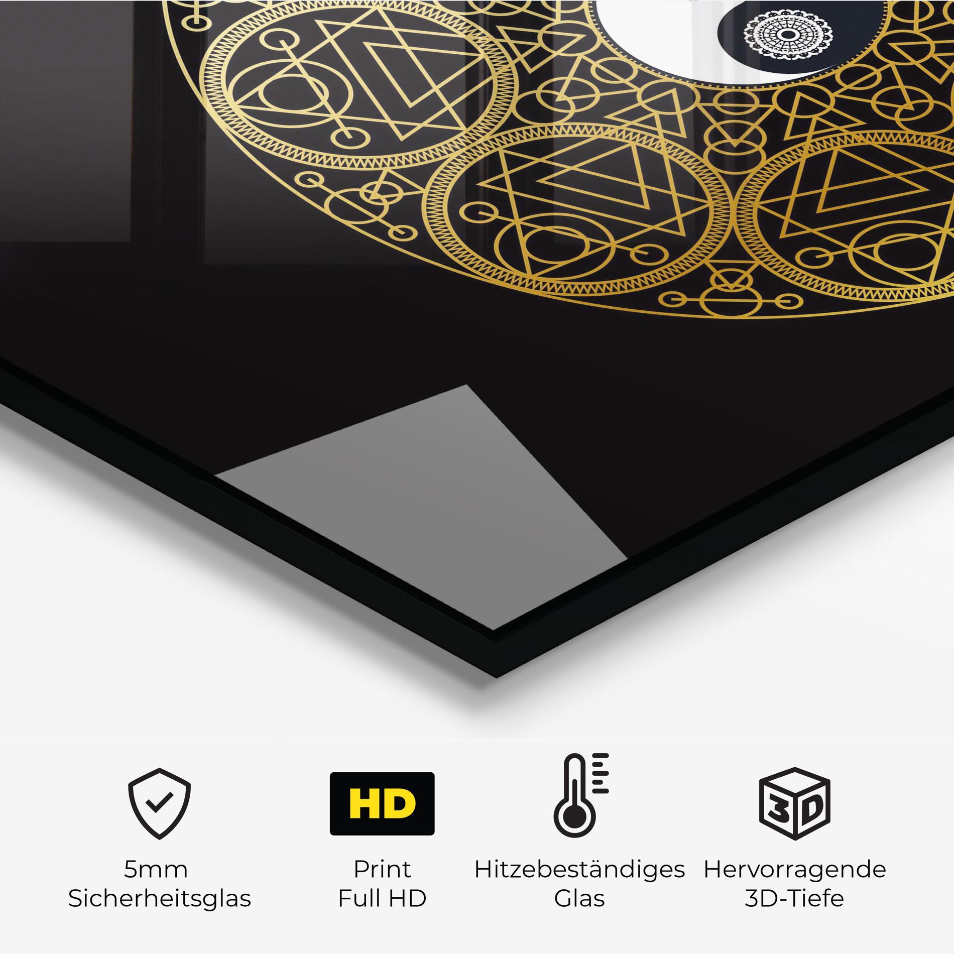 Küchenrückwand Glas Meditation Mandala mockup 2