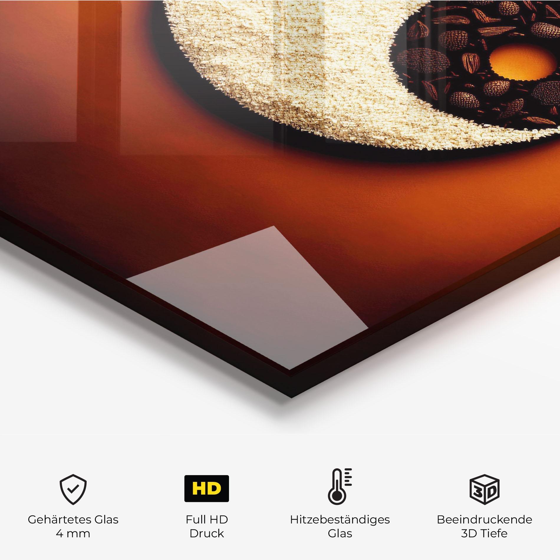 Küchenrückwand Glas Coffee Yinyang mockup 2