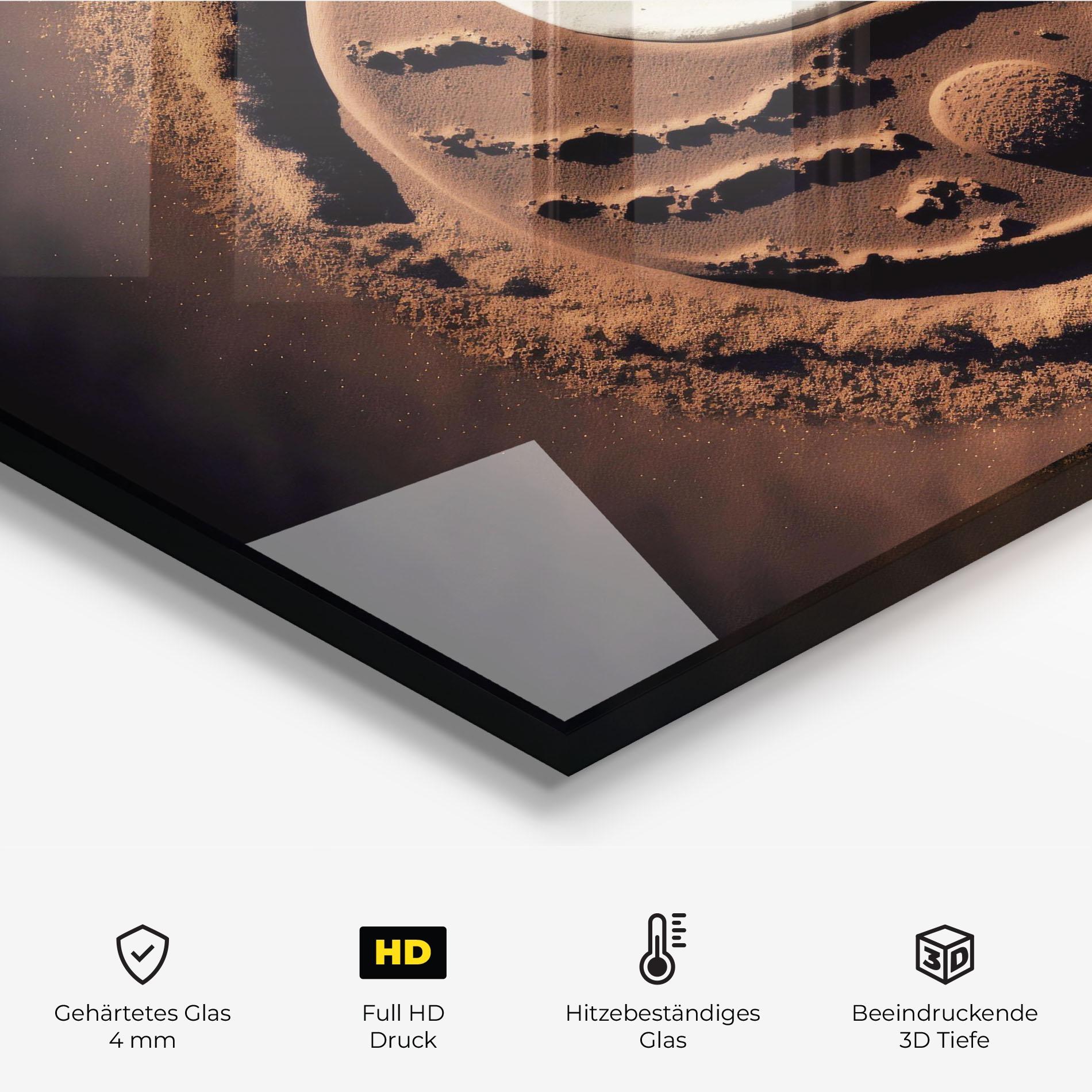 Küchenrückwand Glas Earth Yinyang mockup 2