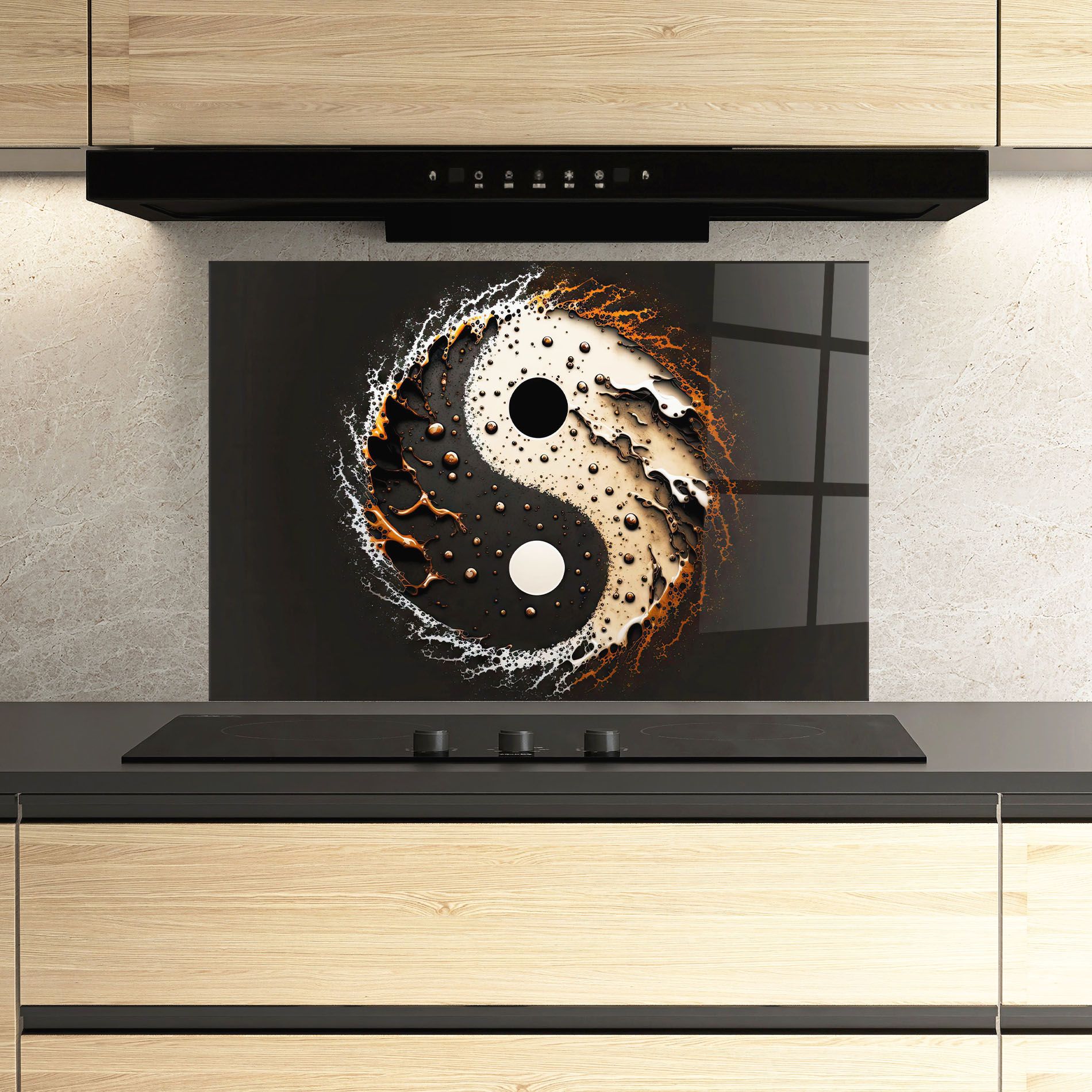 Brown Liquid Yinyang mockup 3