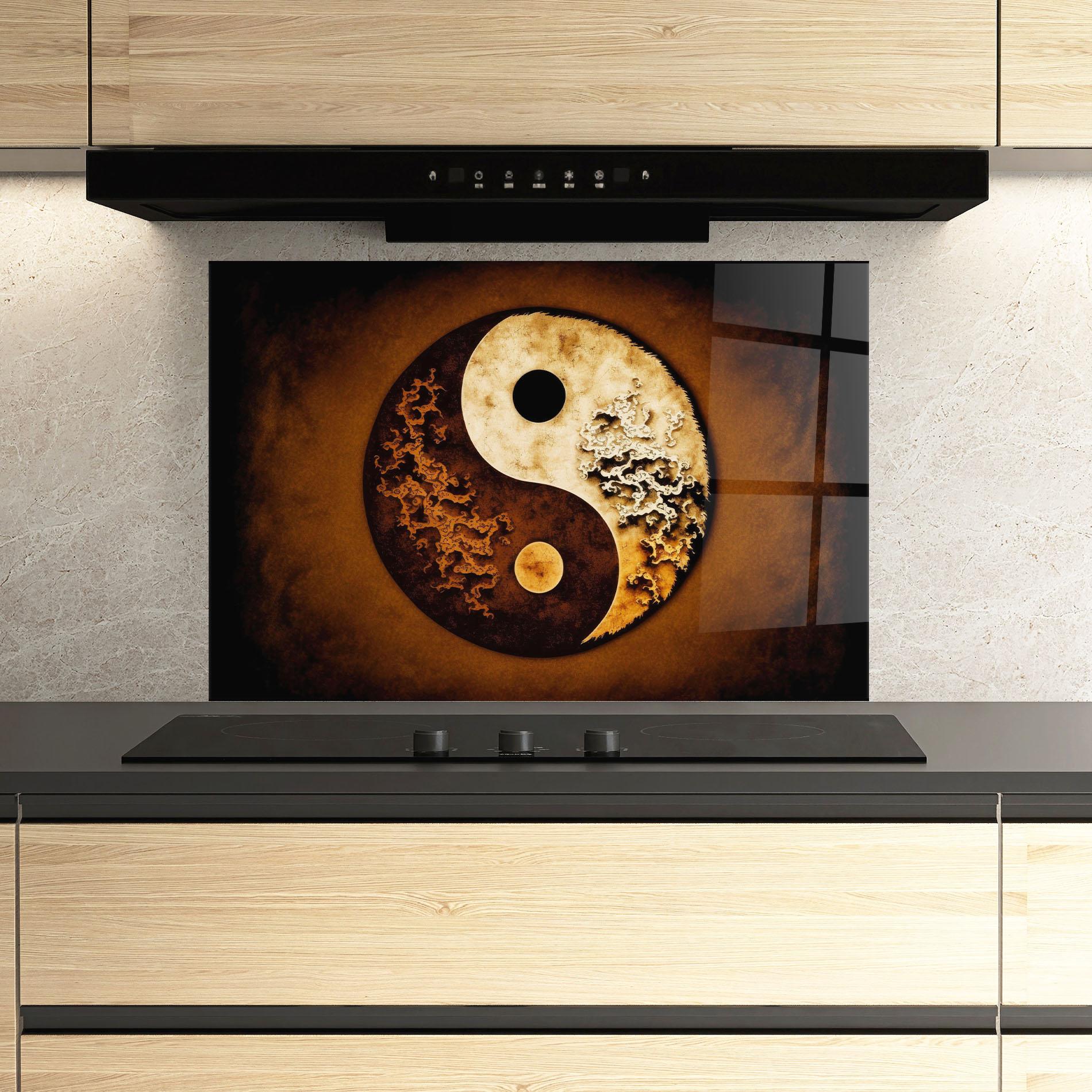 Küchenrückwand Glas Send Yinyang mockup 3
