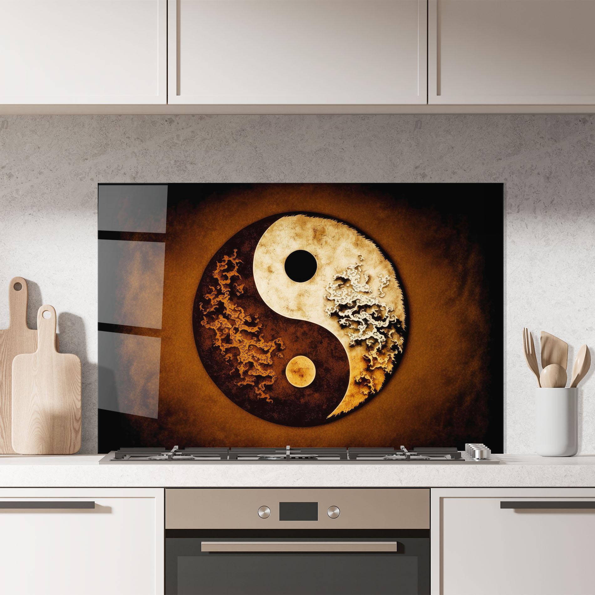 Küchenrückwand Glas Send Yinyang mockup 7