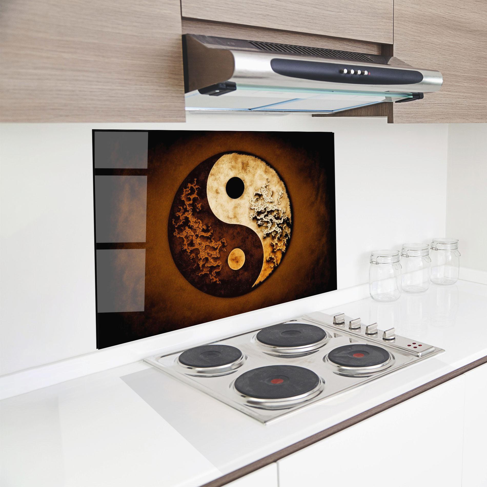 Küchenrückwand Glas Send Yinyang mockup 8