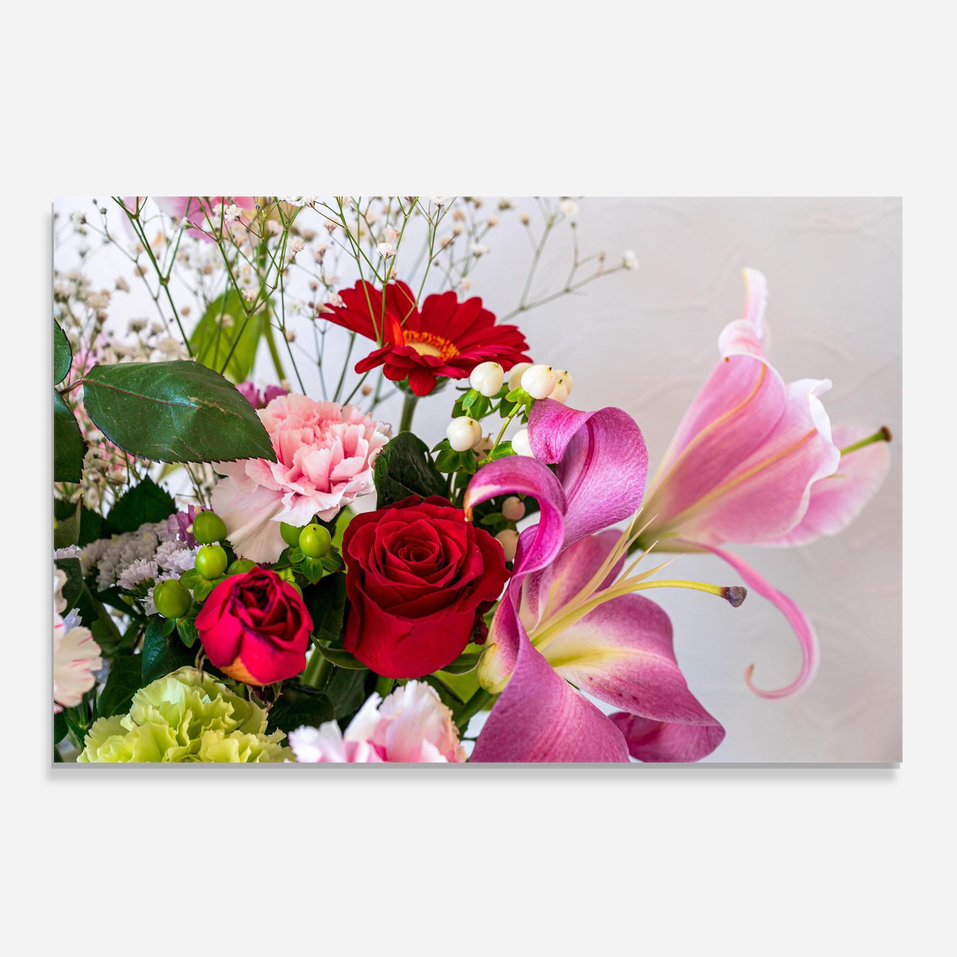Küchenrückwand Glas Bouquet mockup 0