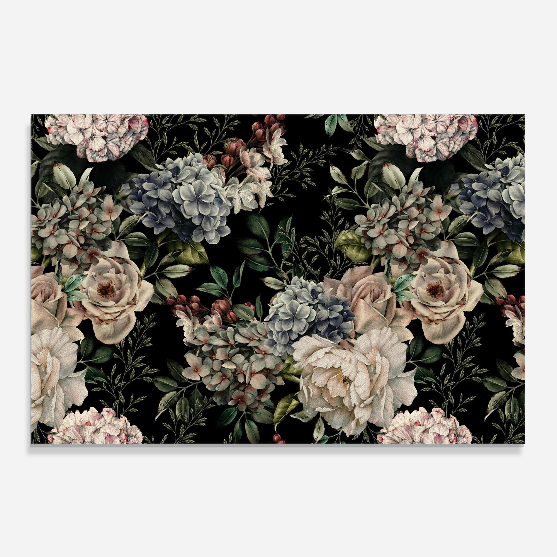 Küchenrückwand Glas Flowers Bouquet mockup 0